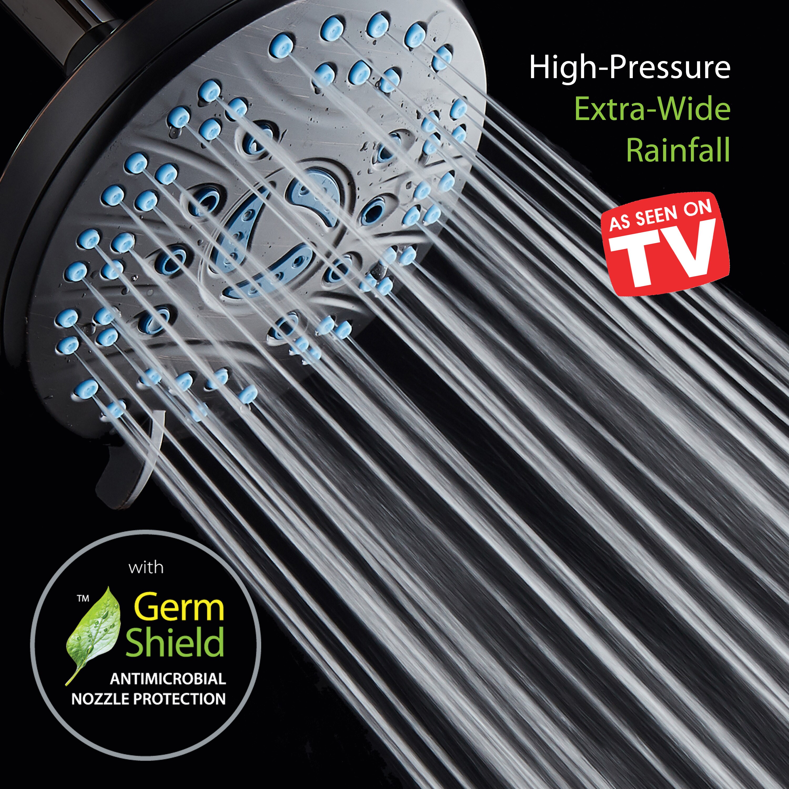 Oil-Rubbed Bronze 6-Setting Round Rainfall Shower Head