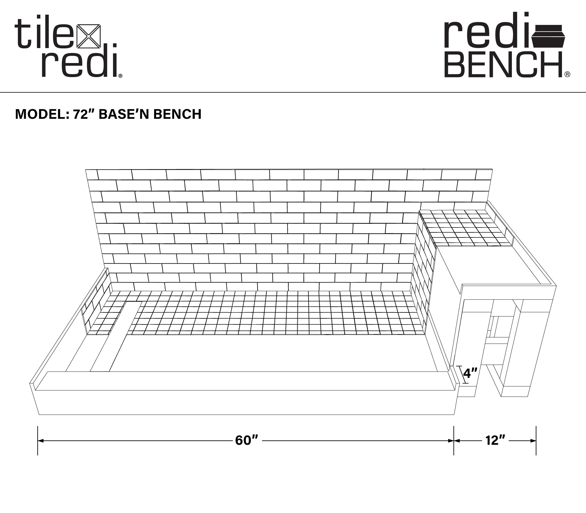Tile Redi RT4260L-TT-RB42-KIT Shower-Floors - View #3