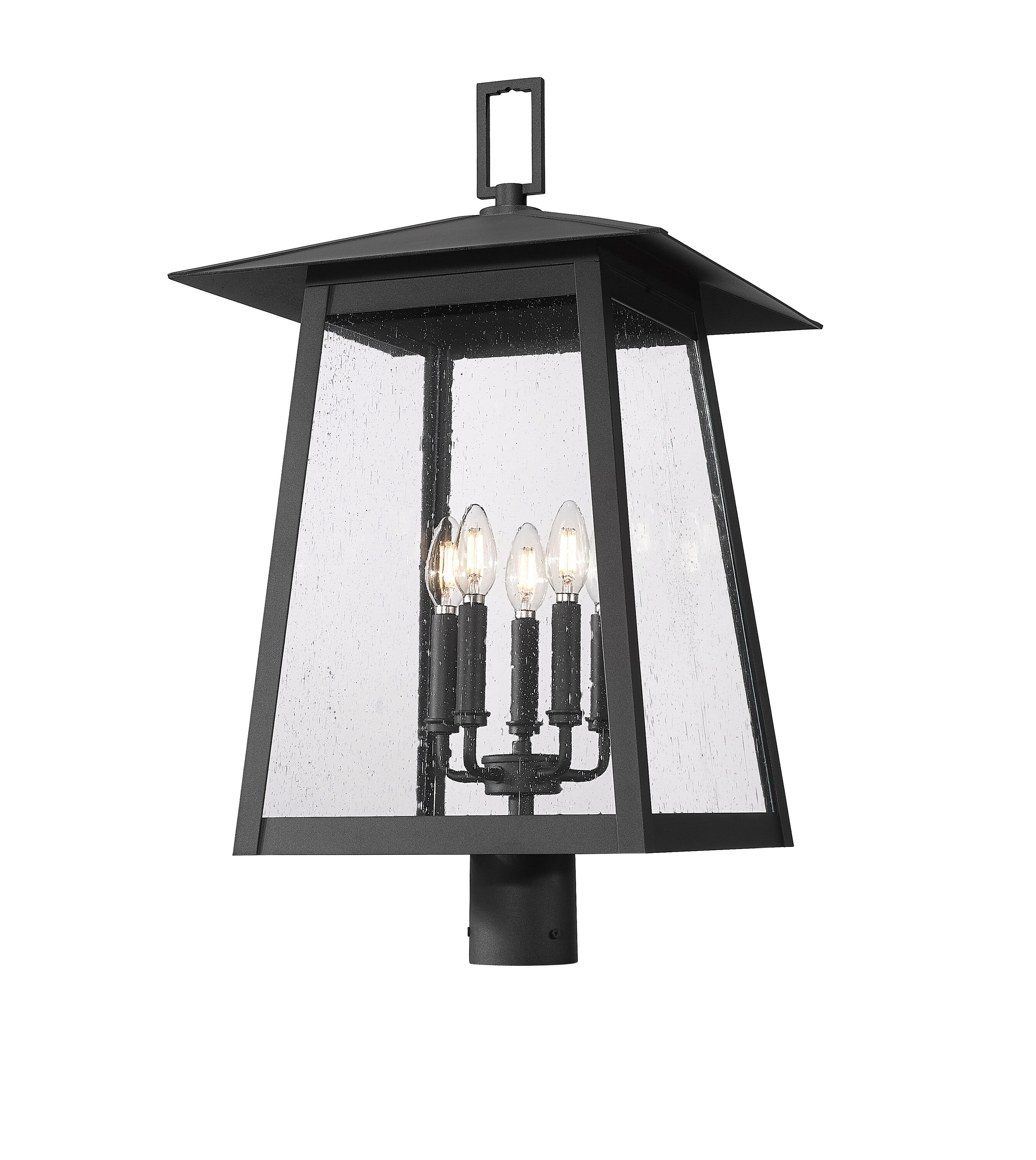 Z-Lite 5015PHXLR-BK Rainer 27.5-Inches Black Modern/contemporary Outdoor Light post lantern