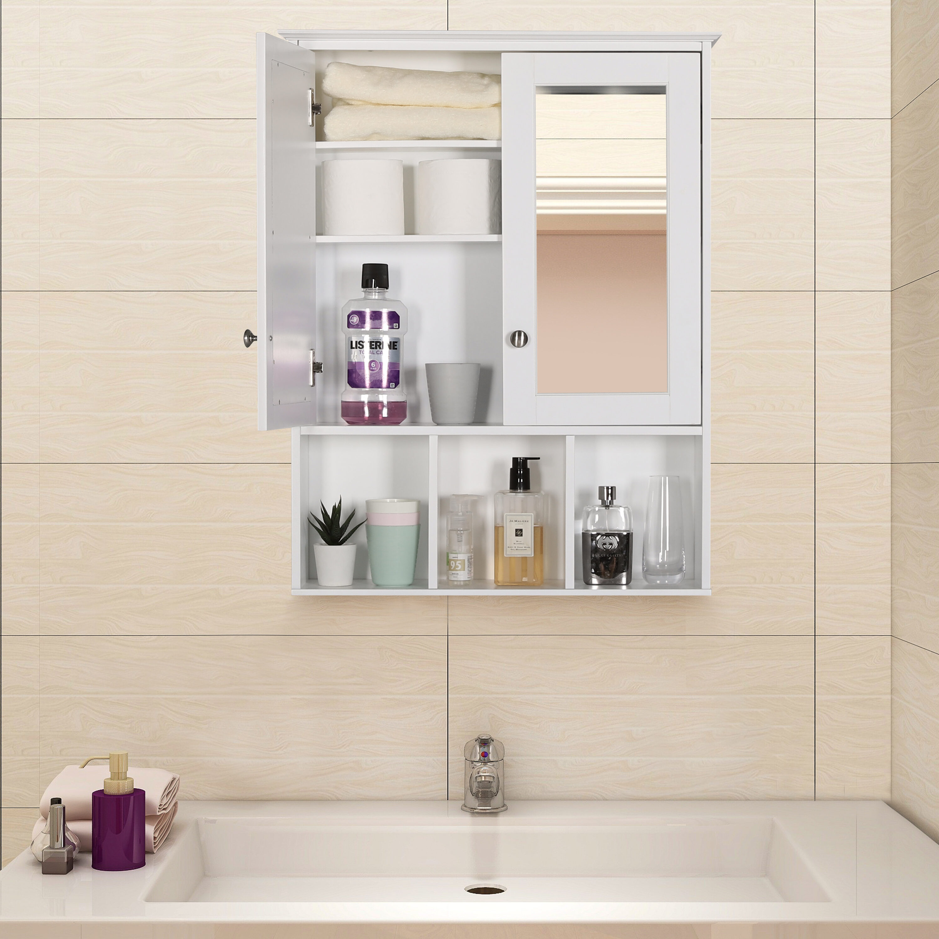 3pcs Bathroom Sink Organizer, Countertop Storage Shelf, Makeup Organizer,  Kitchen Or Bathroom, Black/white, S/m/l Size