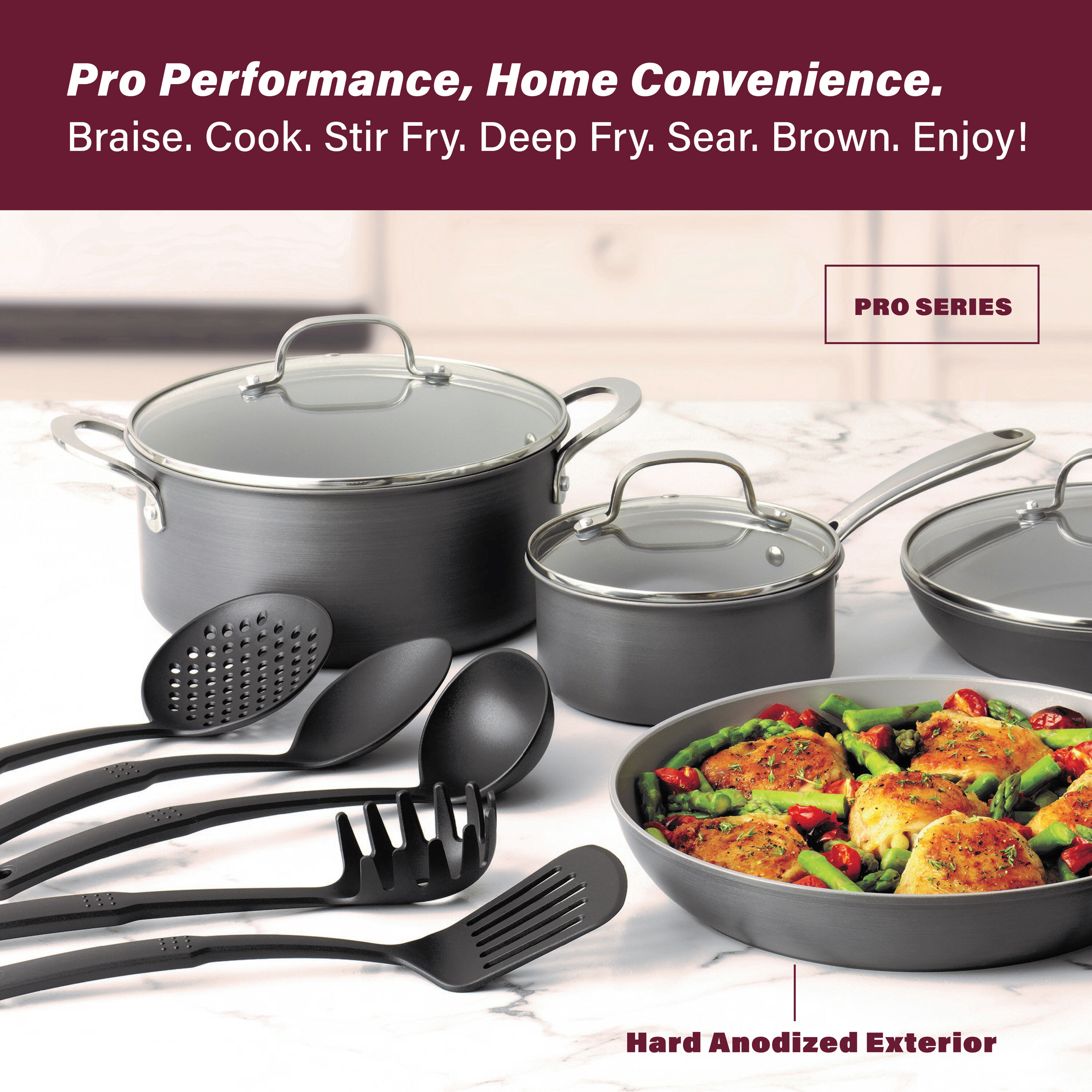 GraniteStone Diamond 7.1-in Aluminum Cookware Set with Lid in the Cooking  Pans & Skillets department at