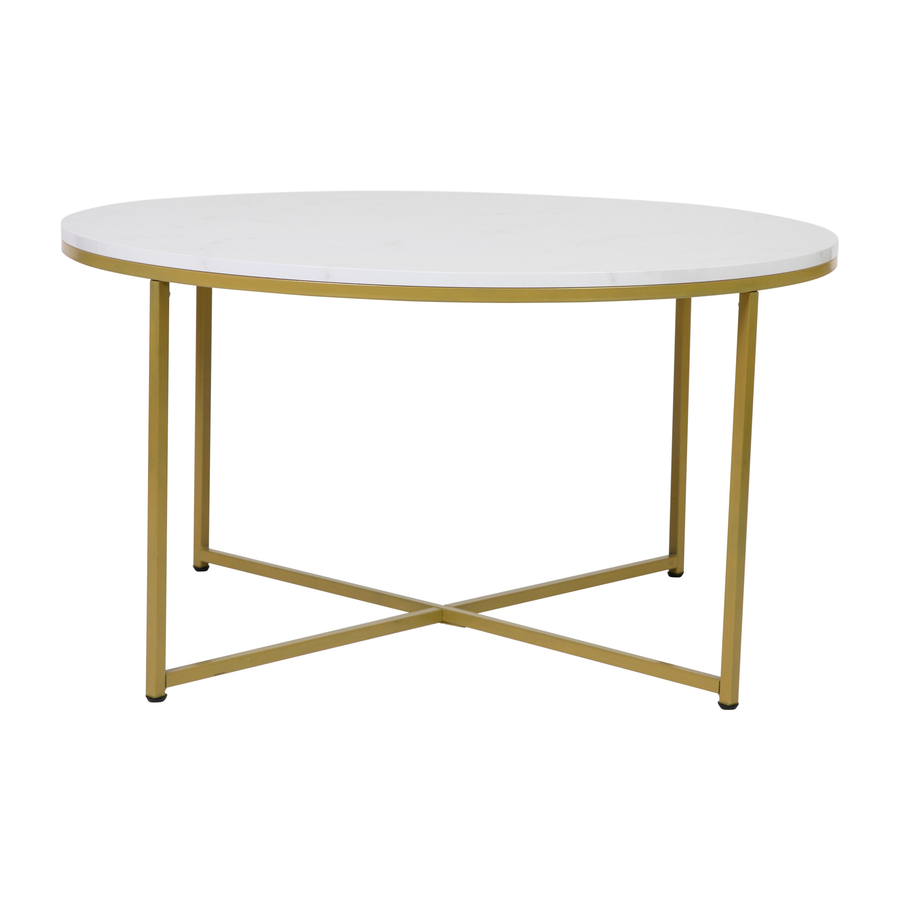 Flash Furniture 889142967750 Hampstead White Modern Coffee Table