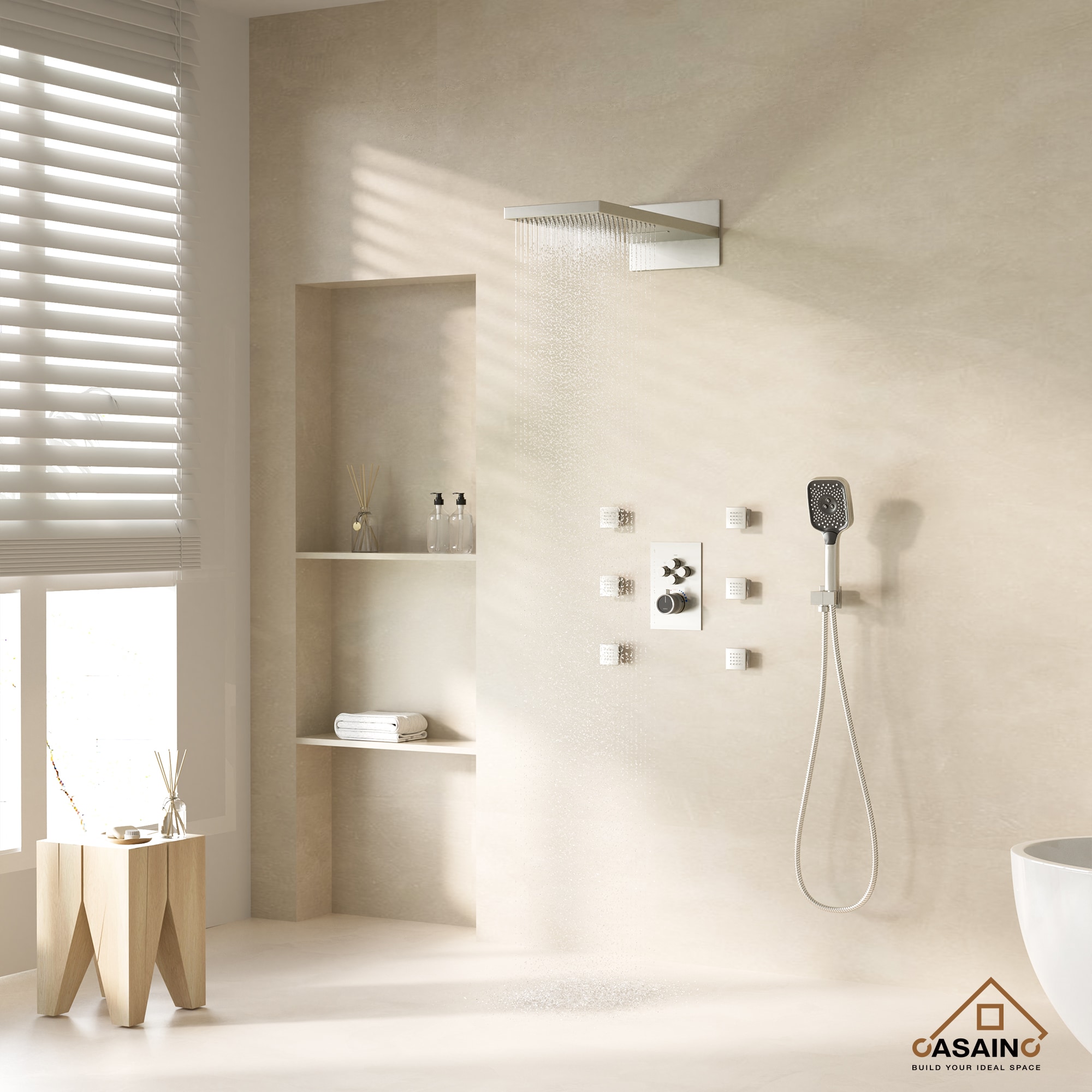 CASAINC CS6223-22BN Showerhead-Bar-Panels - View #3
