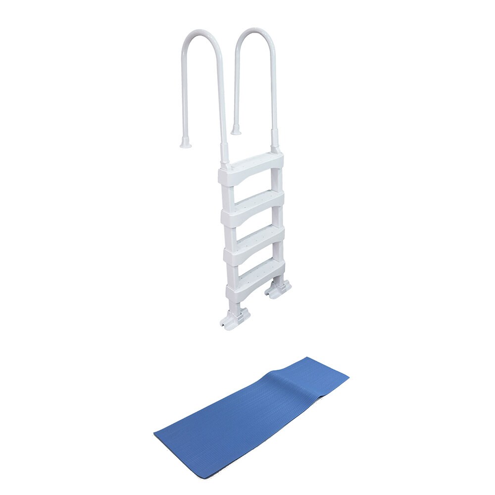 Vinyl Works NE9880 Premium A-Frame Above Ground Pool Ladder - White