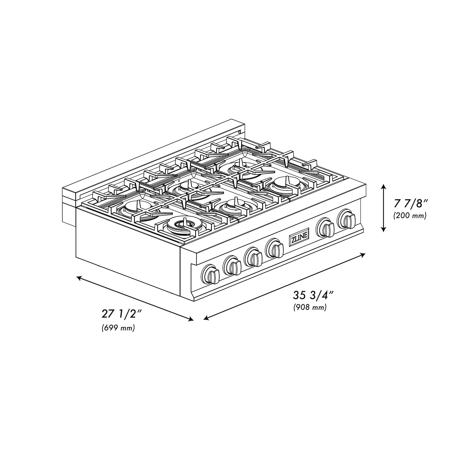 ZLINE KITCHEN & BATH RTSZ-36-CB Gas-Cktp - View #8