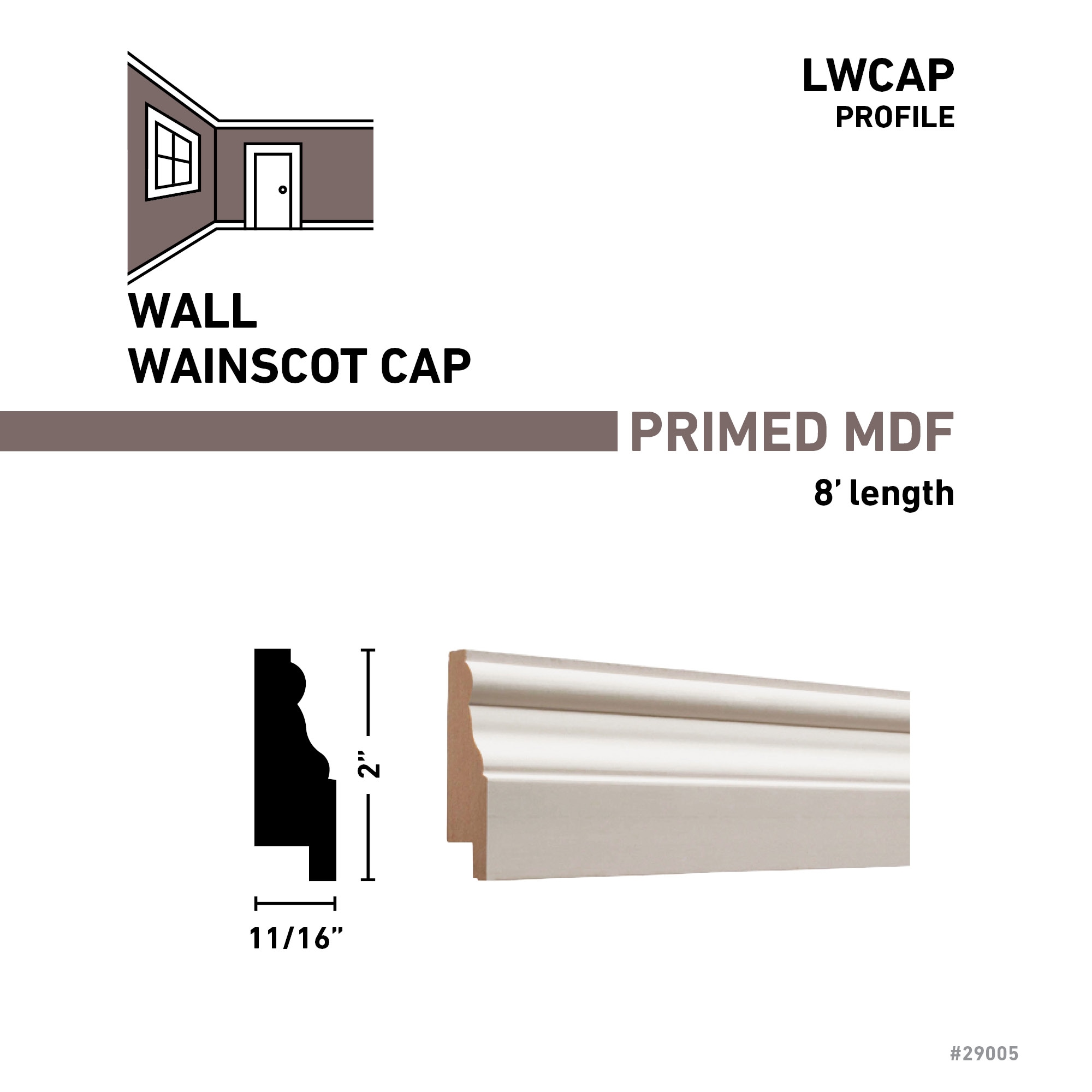 RELIABILT WCAP 8FBDPM Wall-Panel-Moulding - View #3