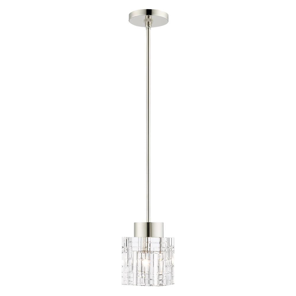 Livex Lighting 46181-35 Rotterdam Polished Nickel Modern/contemporary Square Mini Hanging Pendant light