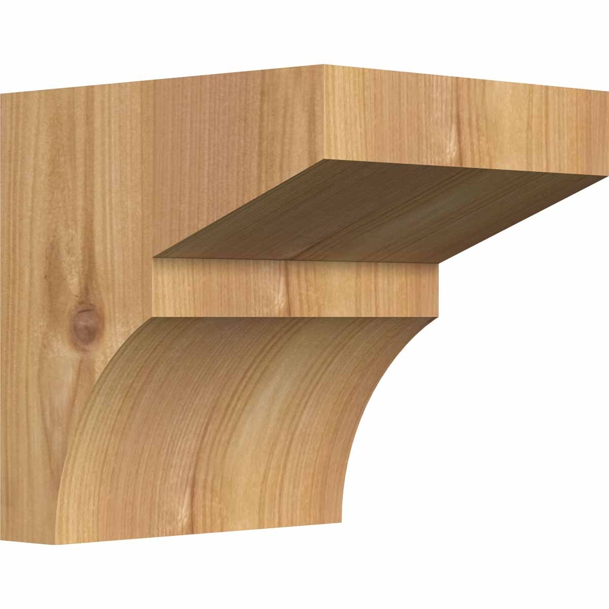 Ekena Millwork COR06X06X06MON00SWR 5.5-in x 6-in x 6-in Monterey Unfinished Western red cedar Wood Paintable/Stainable Corbel