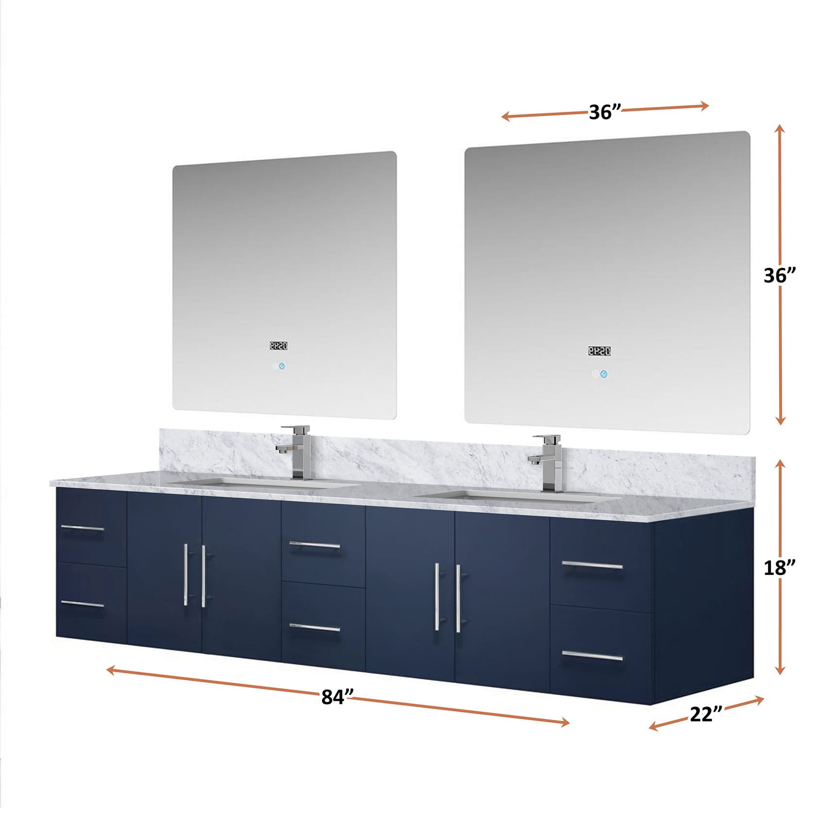 Lexora LG192284DEDSLM36F Bath-Vanity-Combo - View #4