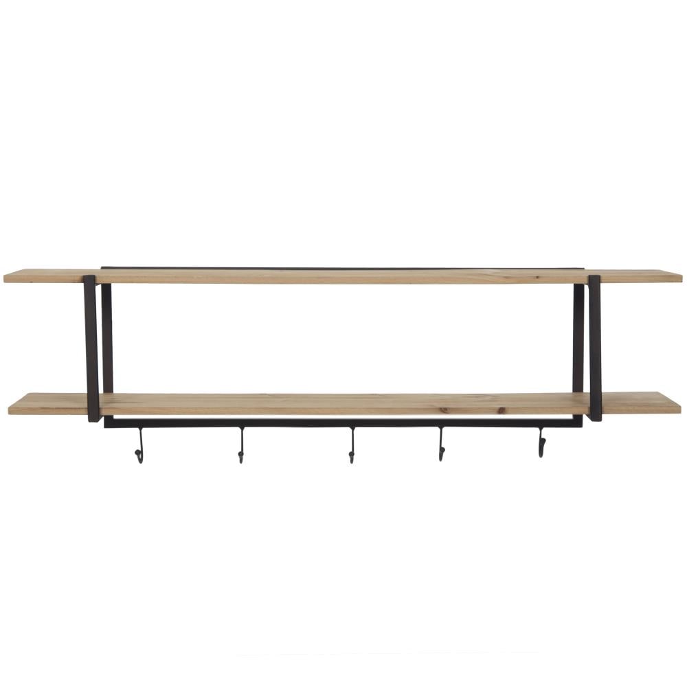 Pinnacle 18FW1339E 32-in L x 5.9-in D x 6.1-in H Natural Wood Rectangular Floating Shelf (2 Shelves)