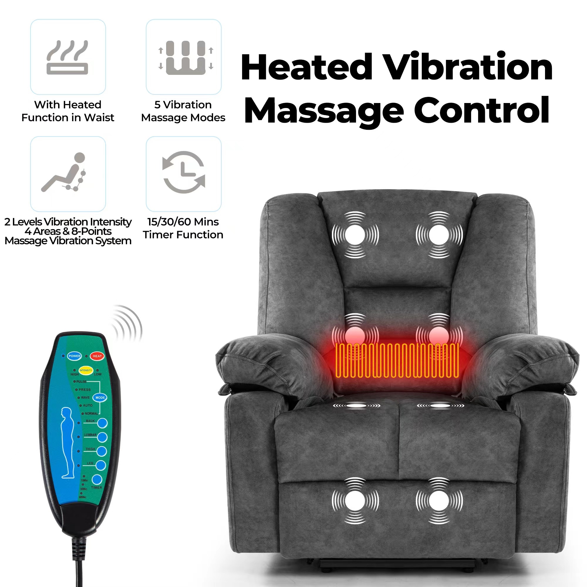 WELLFOR CAN-HR309 recliners - View #2