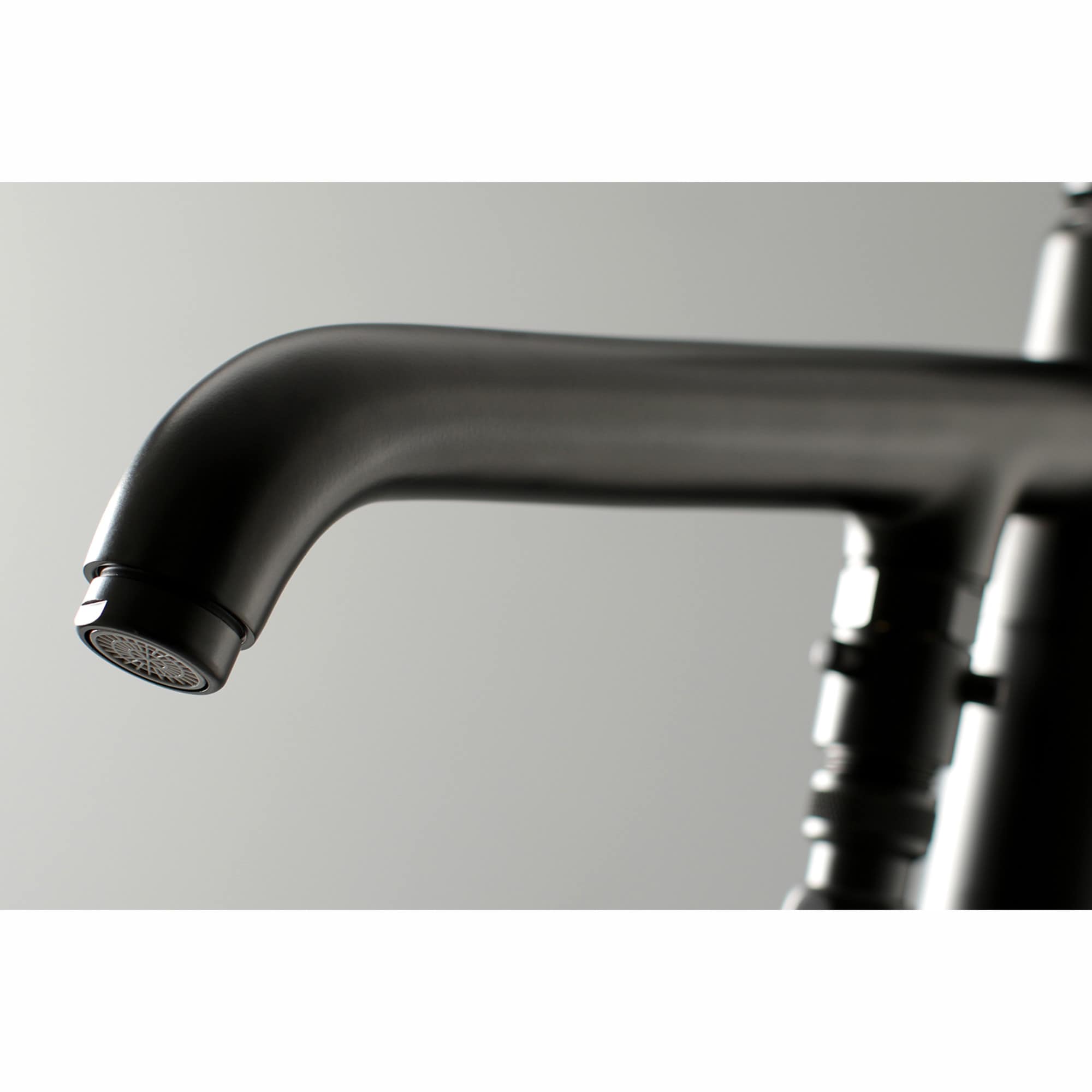 Kingston Brass WLKS7030ABL English Country Matte black 1-handle Freestanding Low-arc Bathtub Faucet with Hand Shower ( Valve Included )