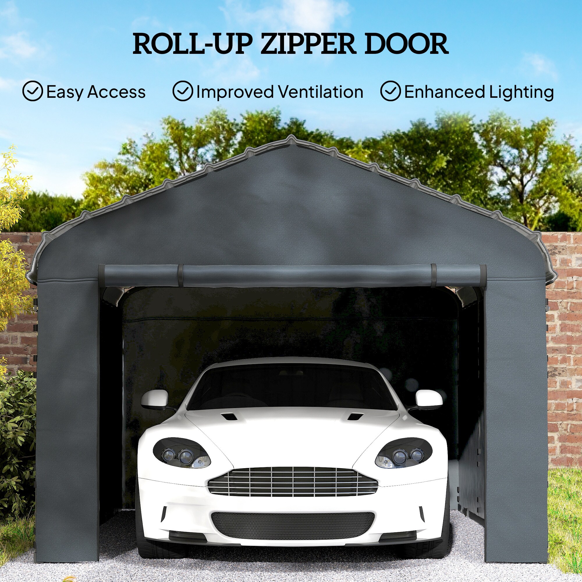 Outsunny 84C-766V00CG Carport-Covers - View #8