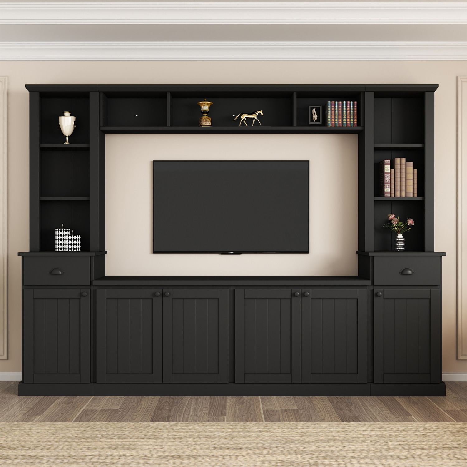 Streamdale Furniture Streamdale Modern TV Wall Unit Set With Ample ...