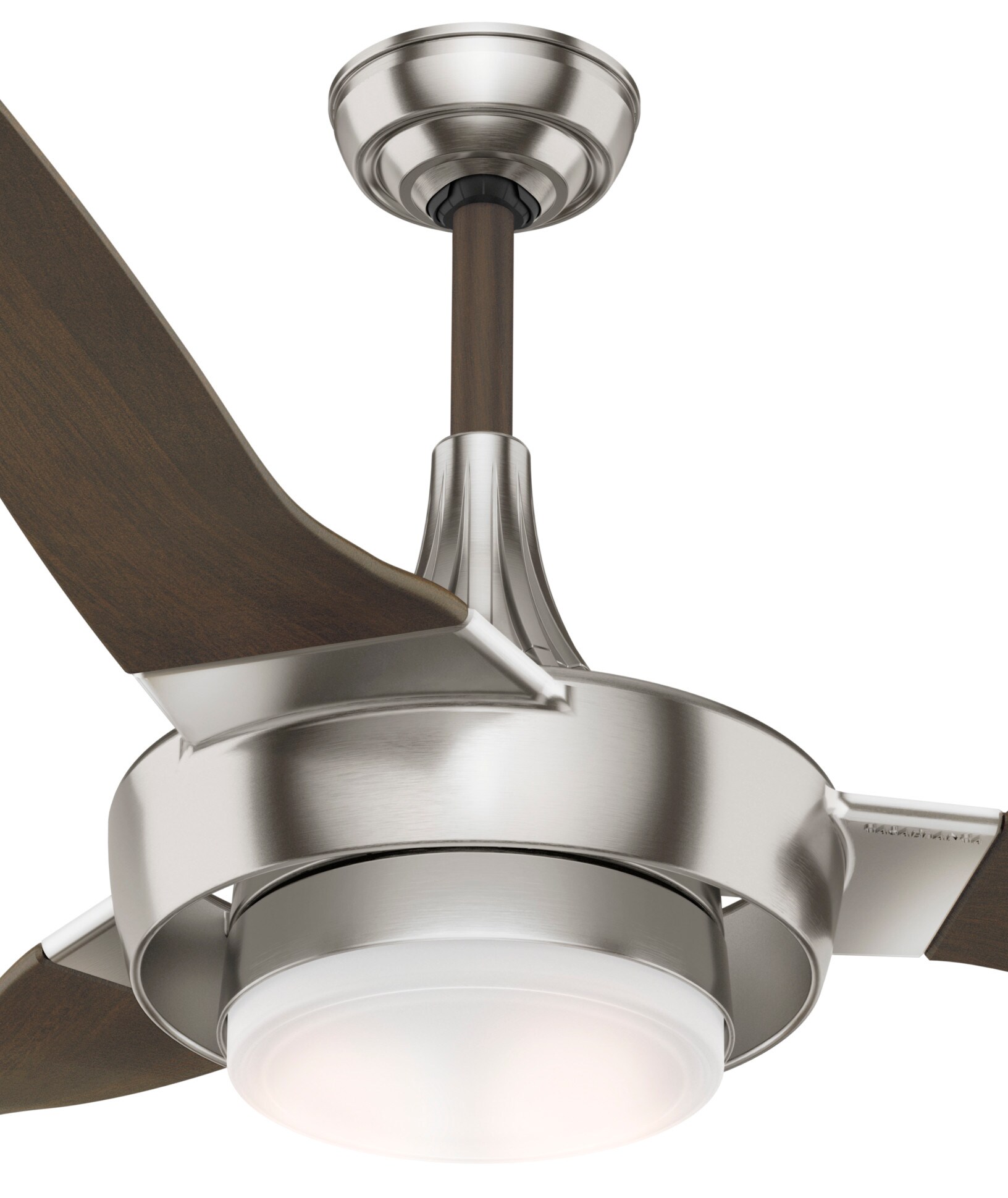 Casablanca Perseus LED 64-in Brushed Nickel Indoor Ceiling Fan with Wall-Mounted Remote (3-Blade)
