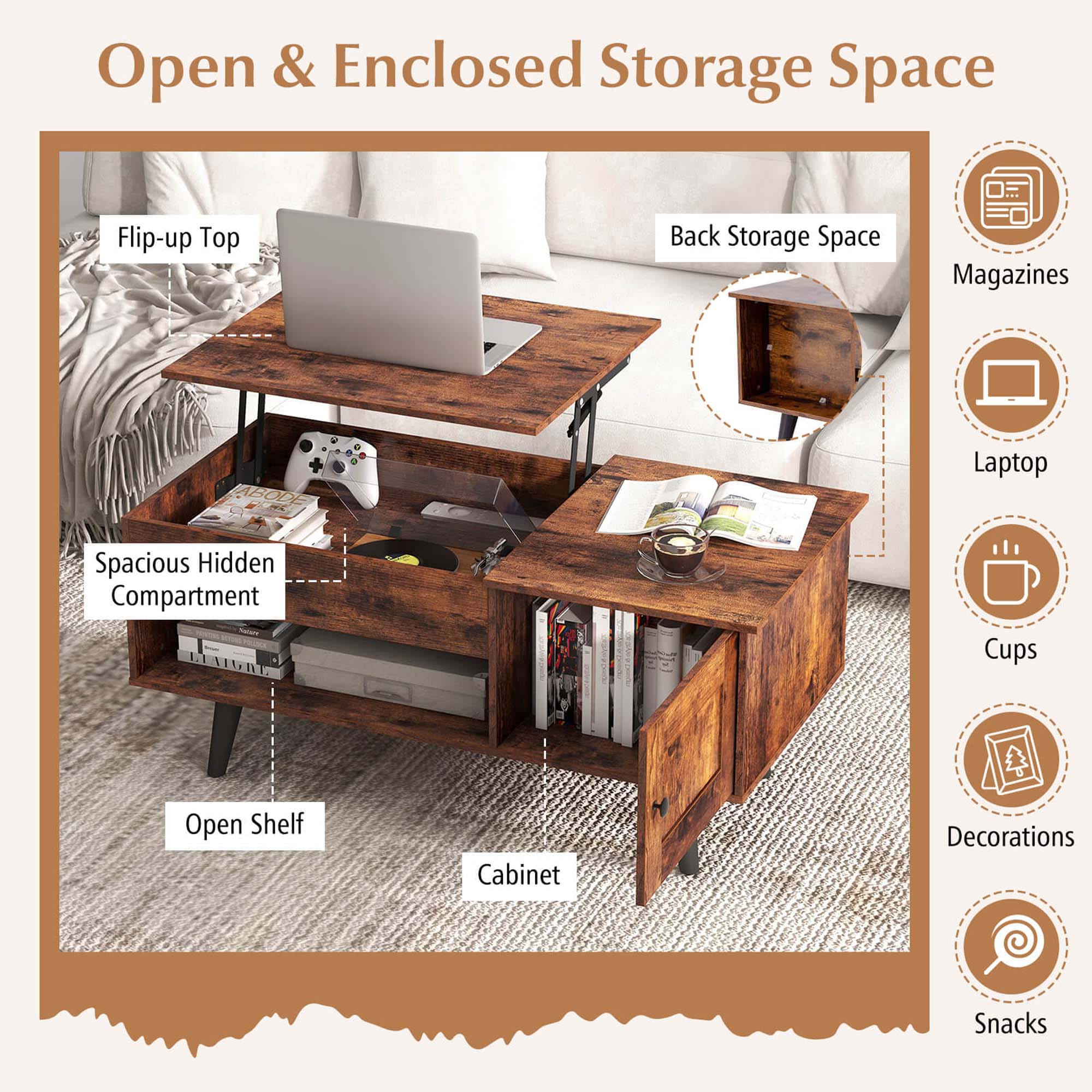 Costway HCST02853 Coffee-Tables - View #5