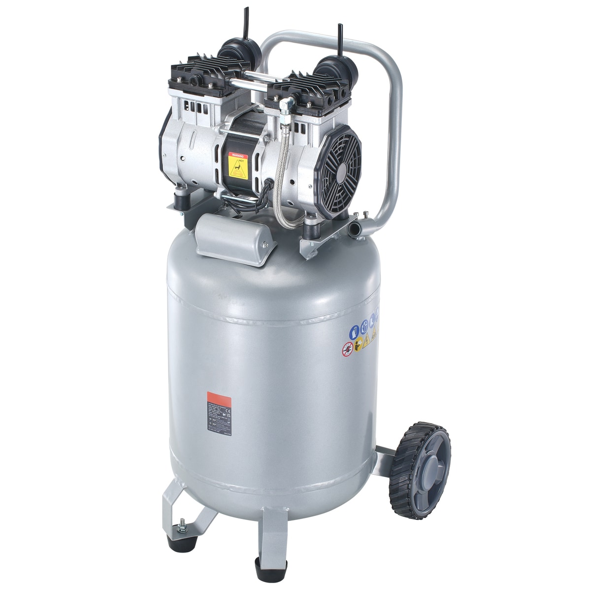 Loheer 13-Gallon 2-HP 125-PSI Oil-Free 66dB Ultra-Quiet Vertical Air Compressor Sansujyuku sansujyuku.com