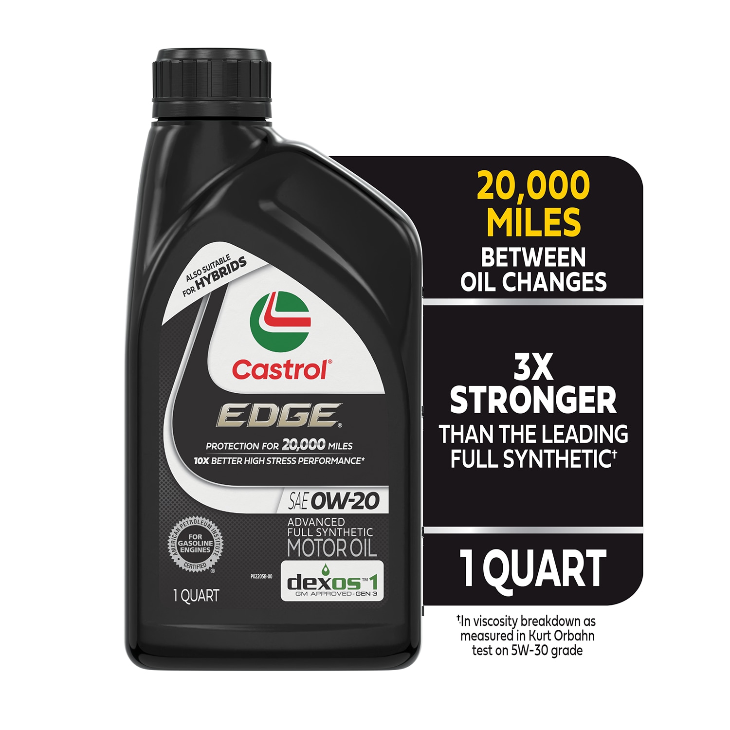 CASTROL Edge 0w-20 Us 1 Qt in the Motor Oil & Additives department 