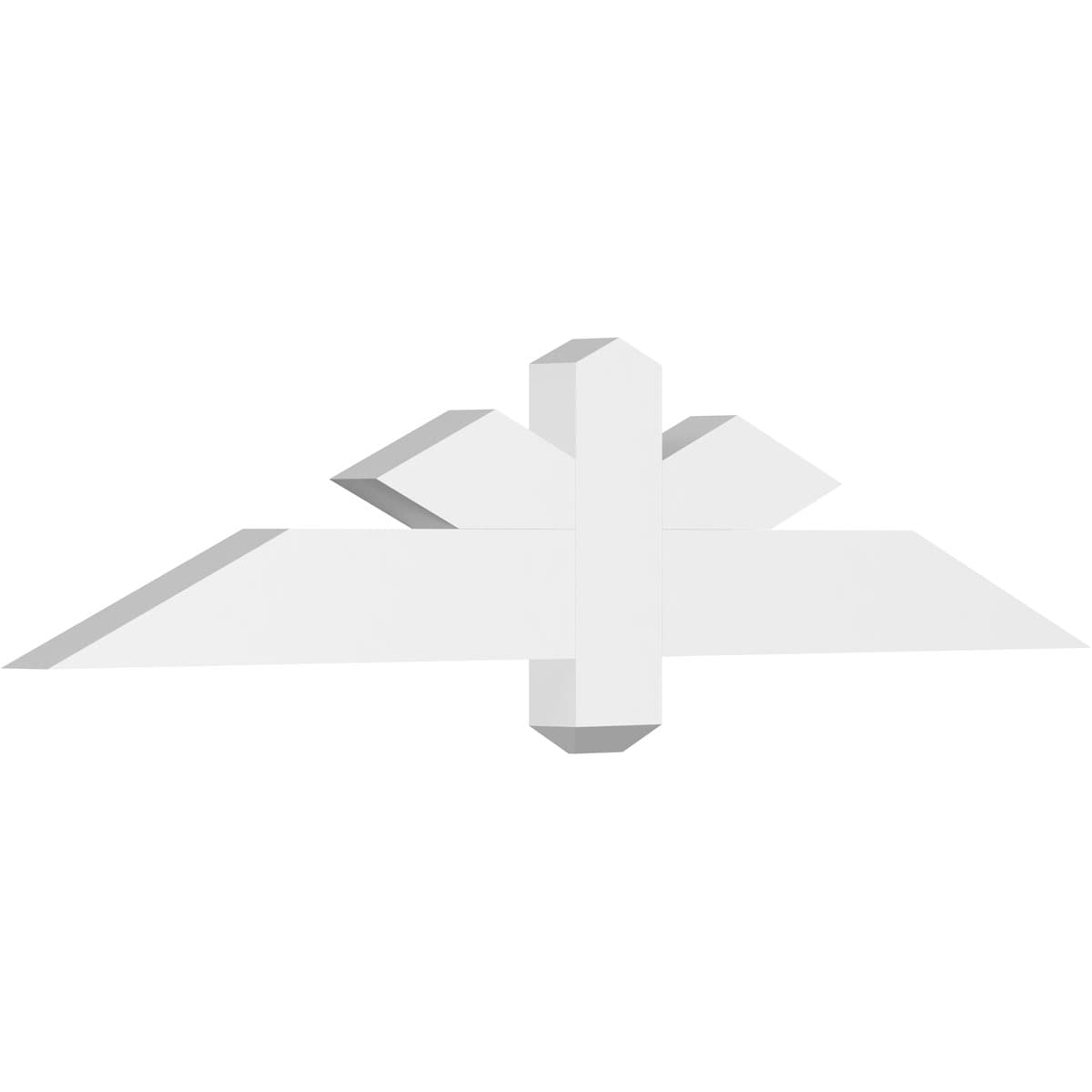 Ekena Millwork GBP048X10X0204KEN00 Kennewick White PVC Gable bracket