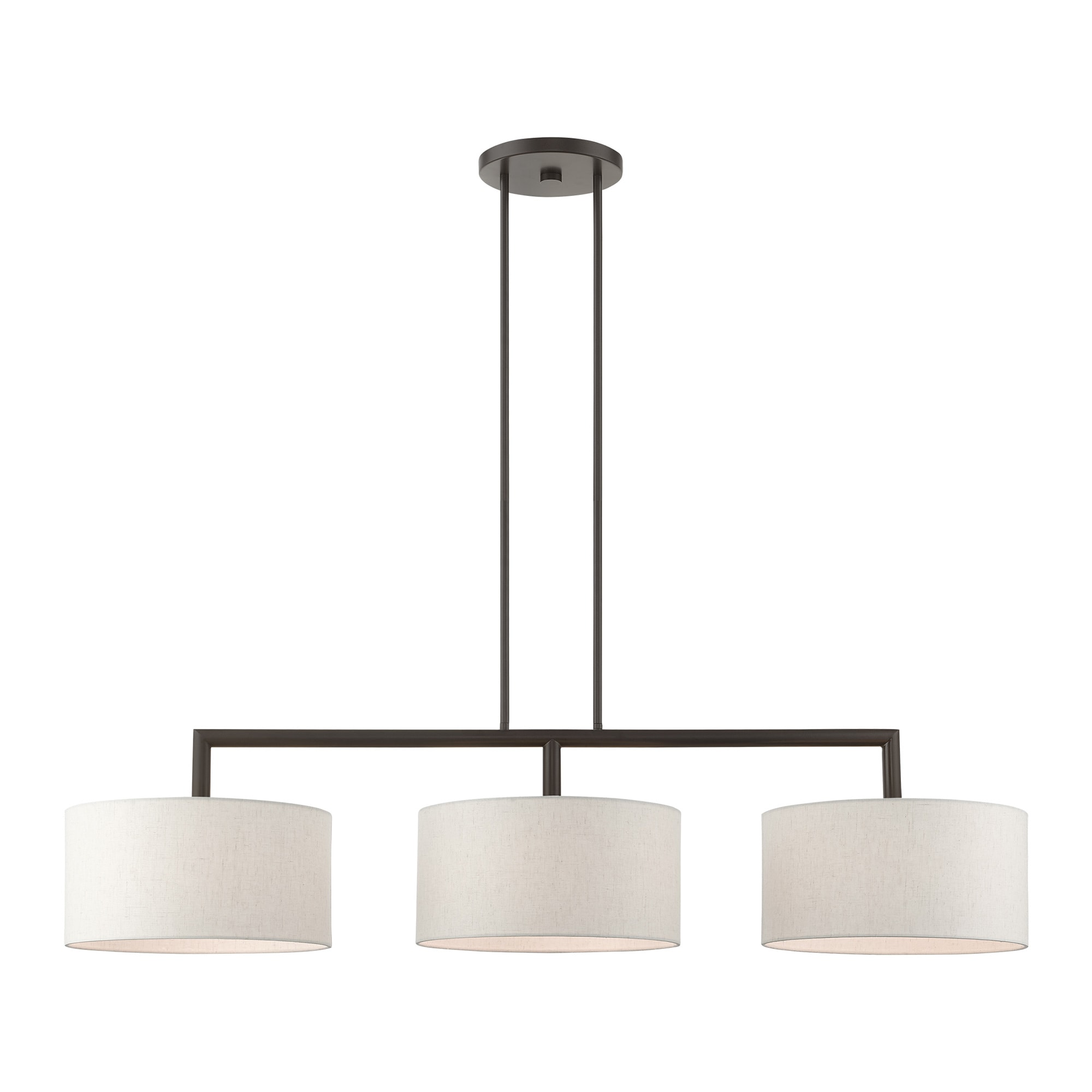 Livex Lighting 49293-92 Monroe 3 -Light Matte Bronze Mid-century For Use in Bathrooms, Bedrooms, Dining Rooms, Foyers, Kitchens, Living Rooms Chandelier