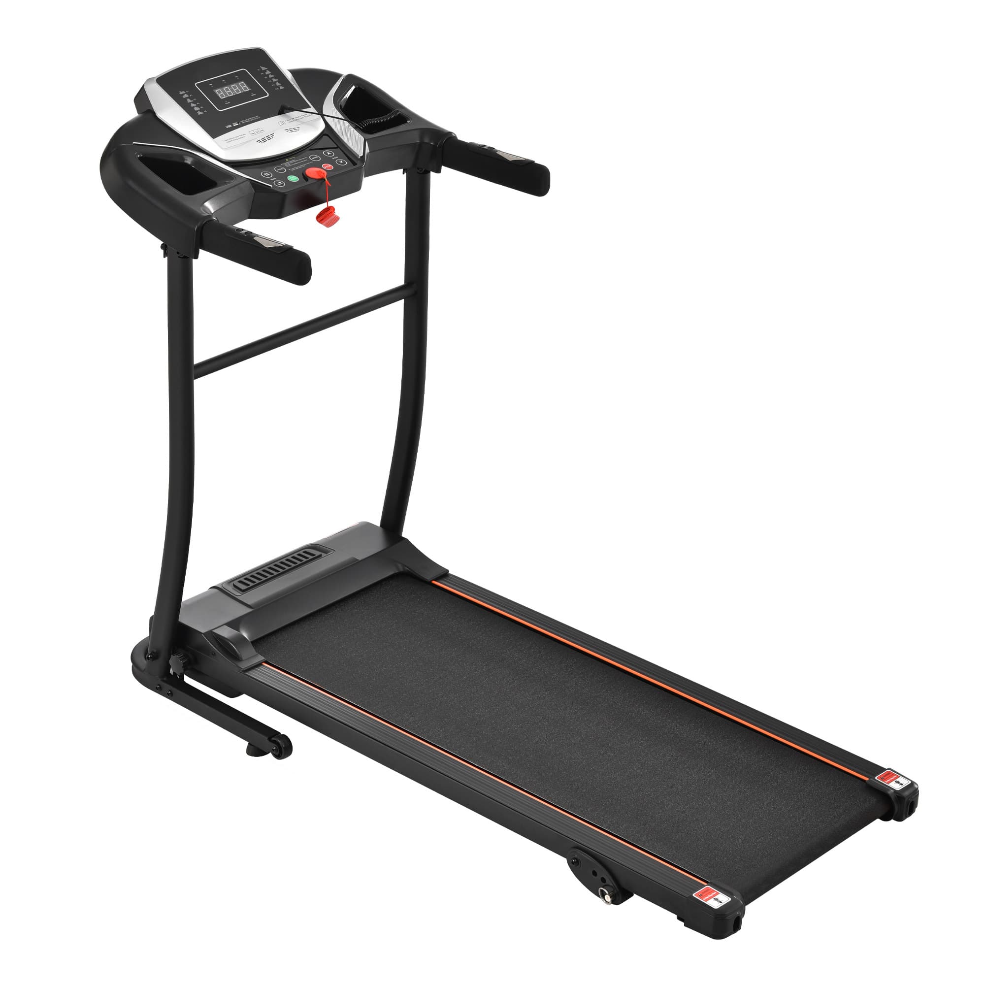 Ama Pear New Home Folding Treadmill Pulse Sensor 2.5HP Brushless 7.5MPH 300LBS 3 Incline 12 Preset Programs