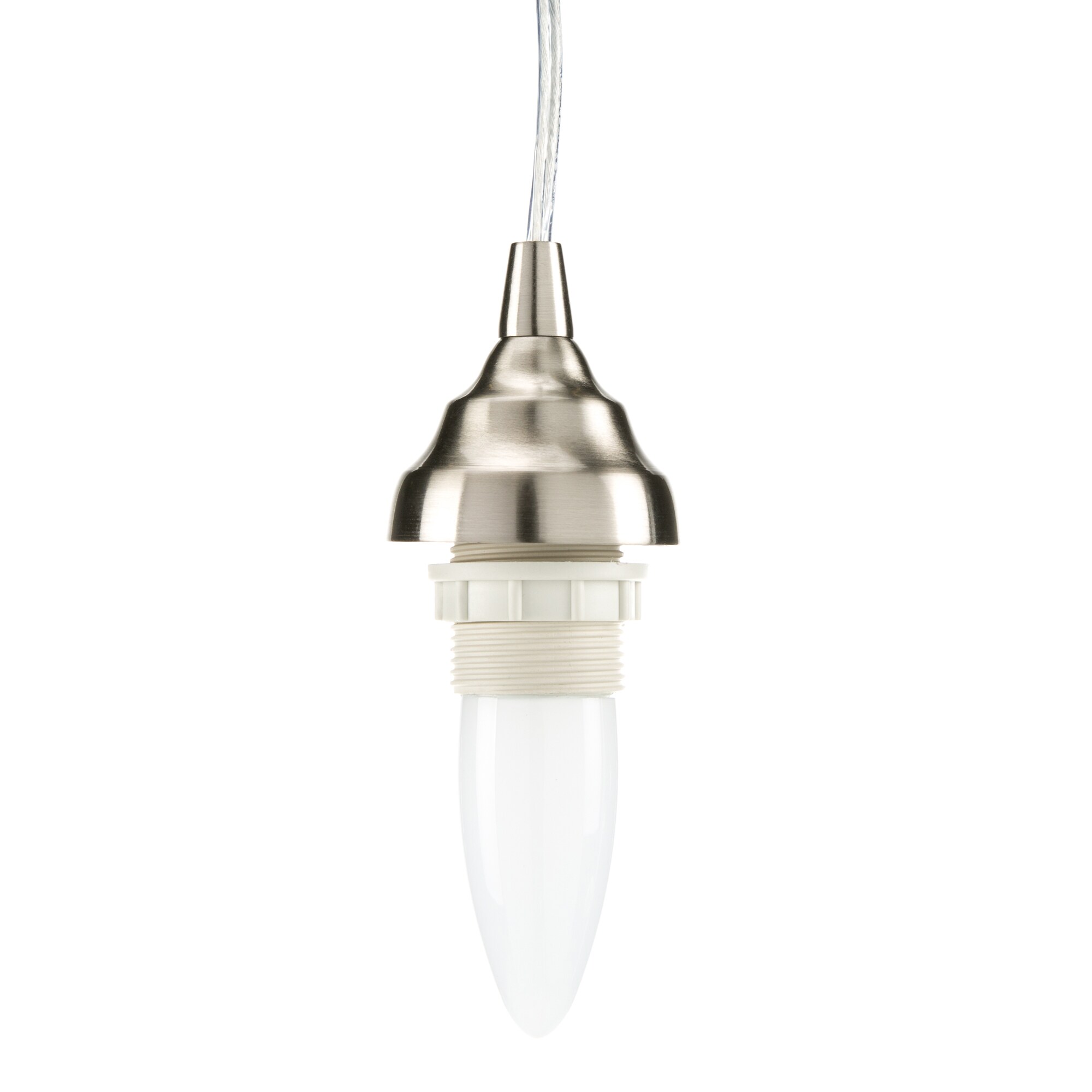 Portfolio Nickel Transitional Teardrop Pendant Light