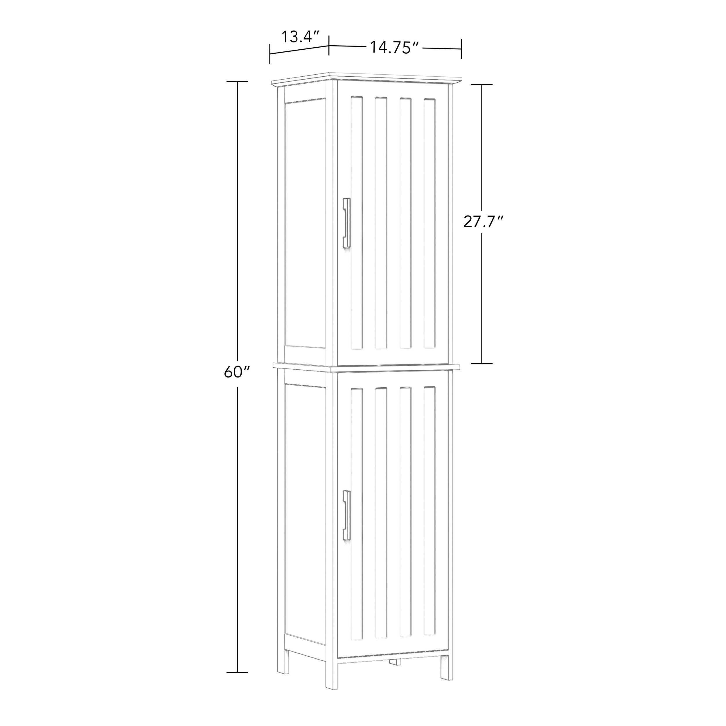 RiverRidge Home Monroe Two-Door Tall Cabinet - White