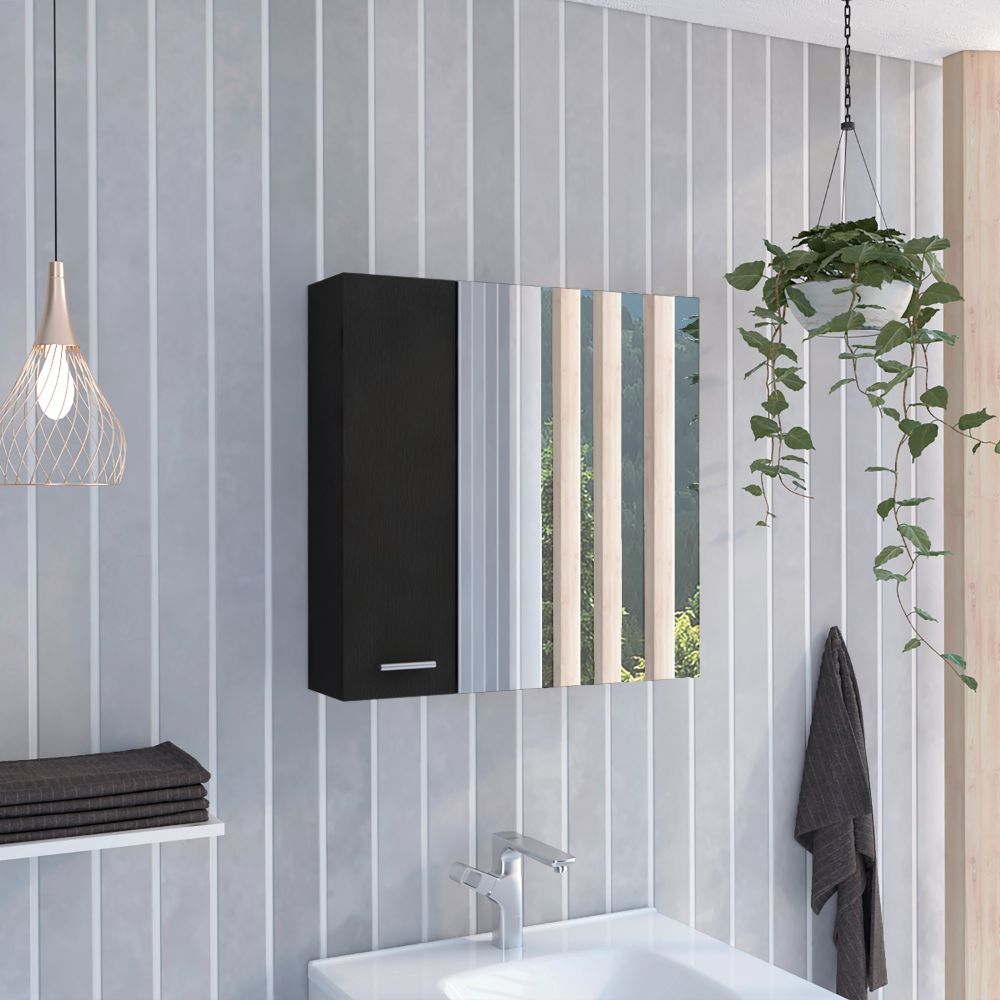 BEARSOLIM Bathroom Medicine Cabinet with Mirror 4-Shelf
