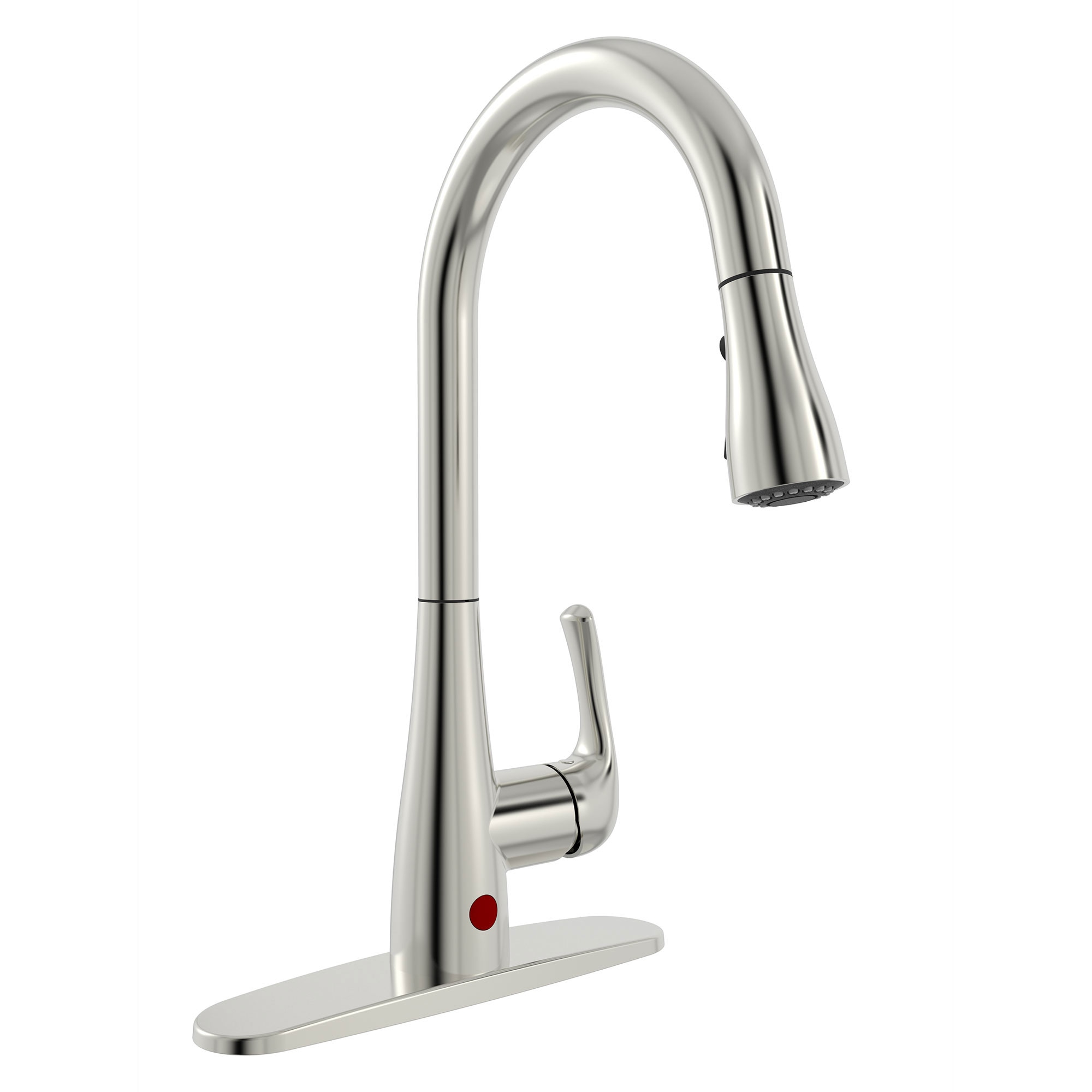 Belanger Nexo Brushed Nickel Single Handle Deck mount Pull down Touchless  Kitchen Faucet Deck Plate Included