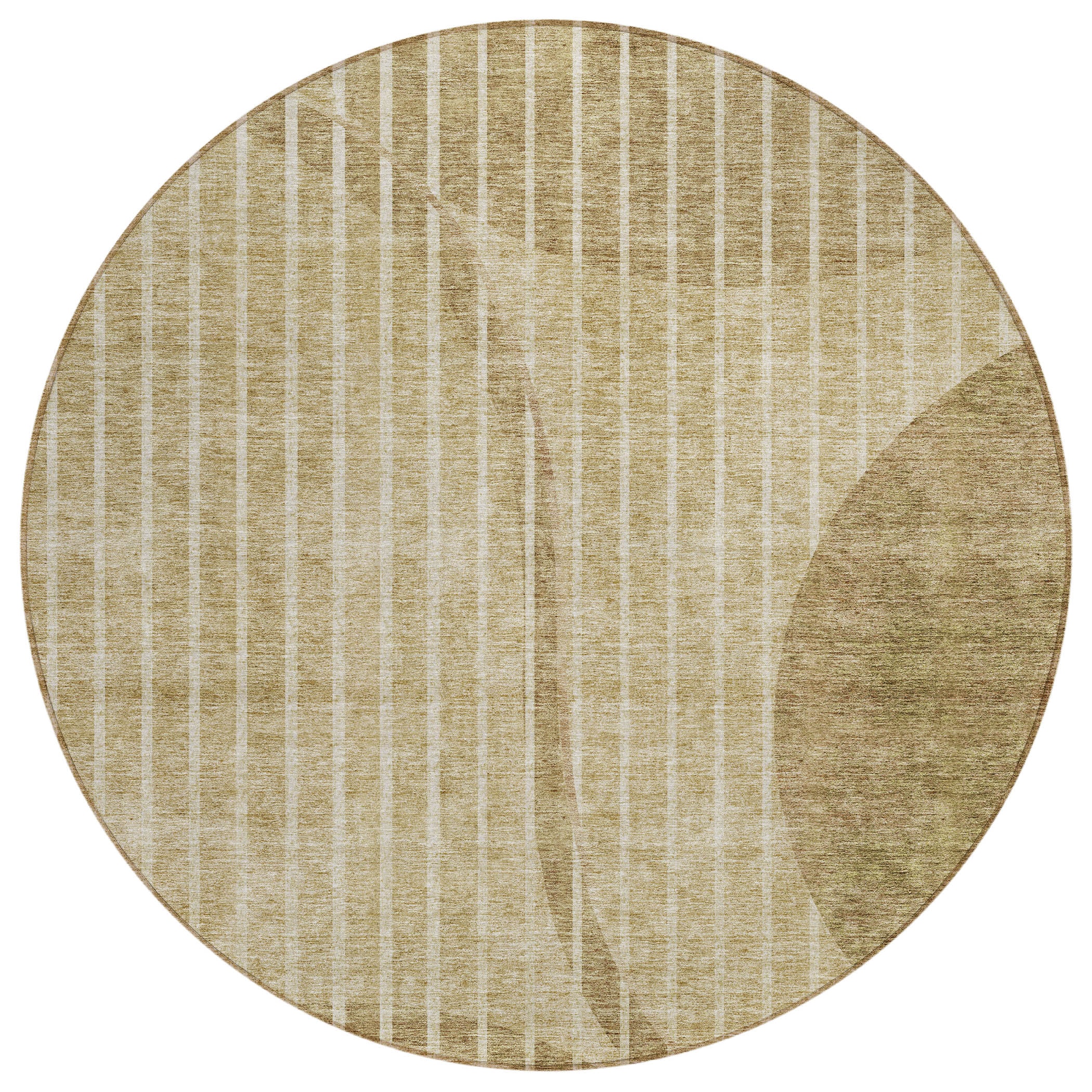 Addison Rugs ACN723BR8RO Chantille ACN723BR 8 x 8 (ft) Polyester Brown Round Indoor/Outdoor Geometric Machine washable Area rug