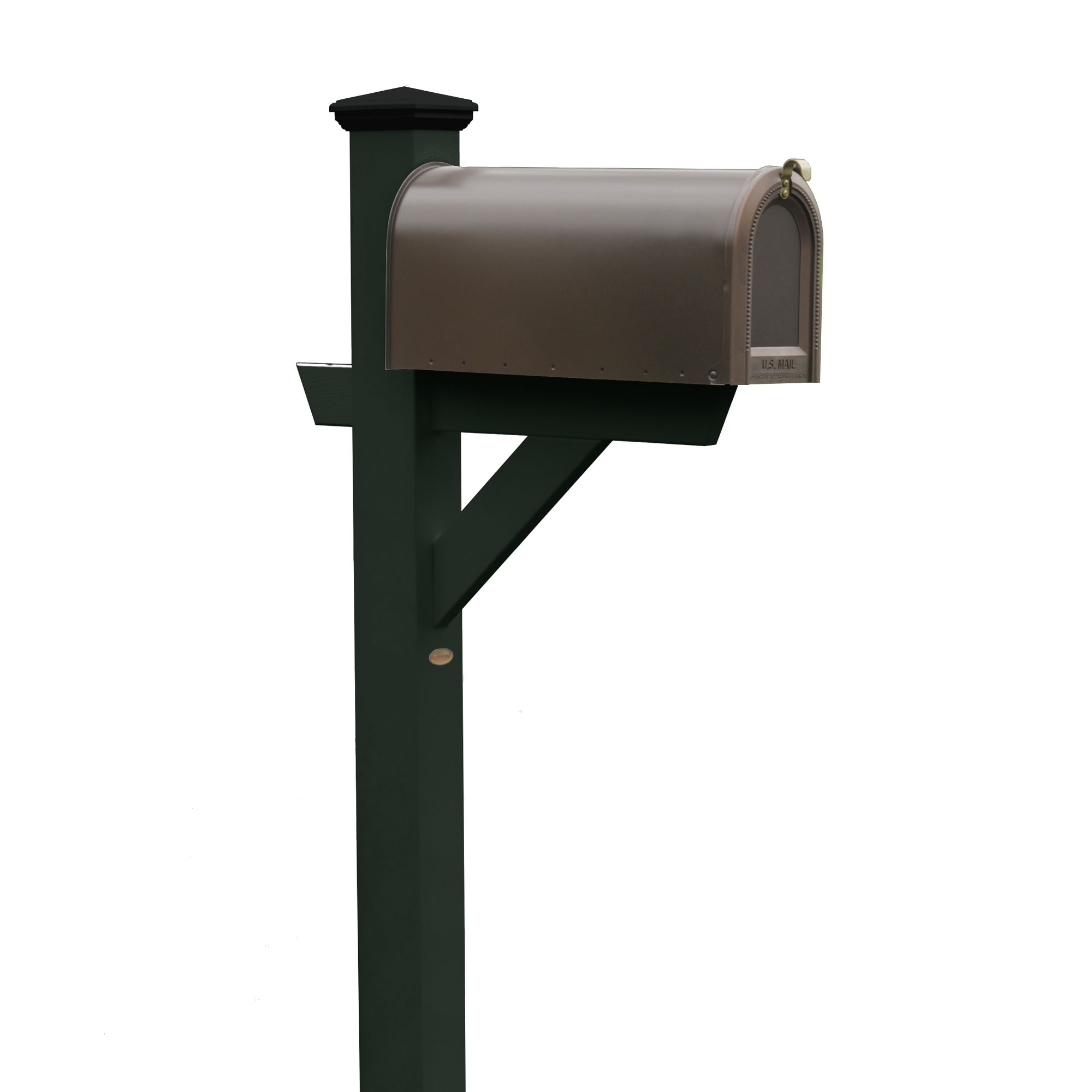 highwood AD-MLBX1-CHE Green Mount Mailbox Post