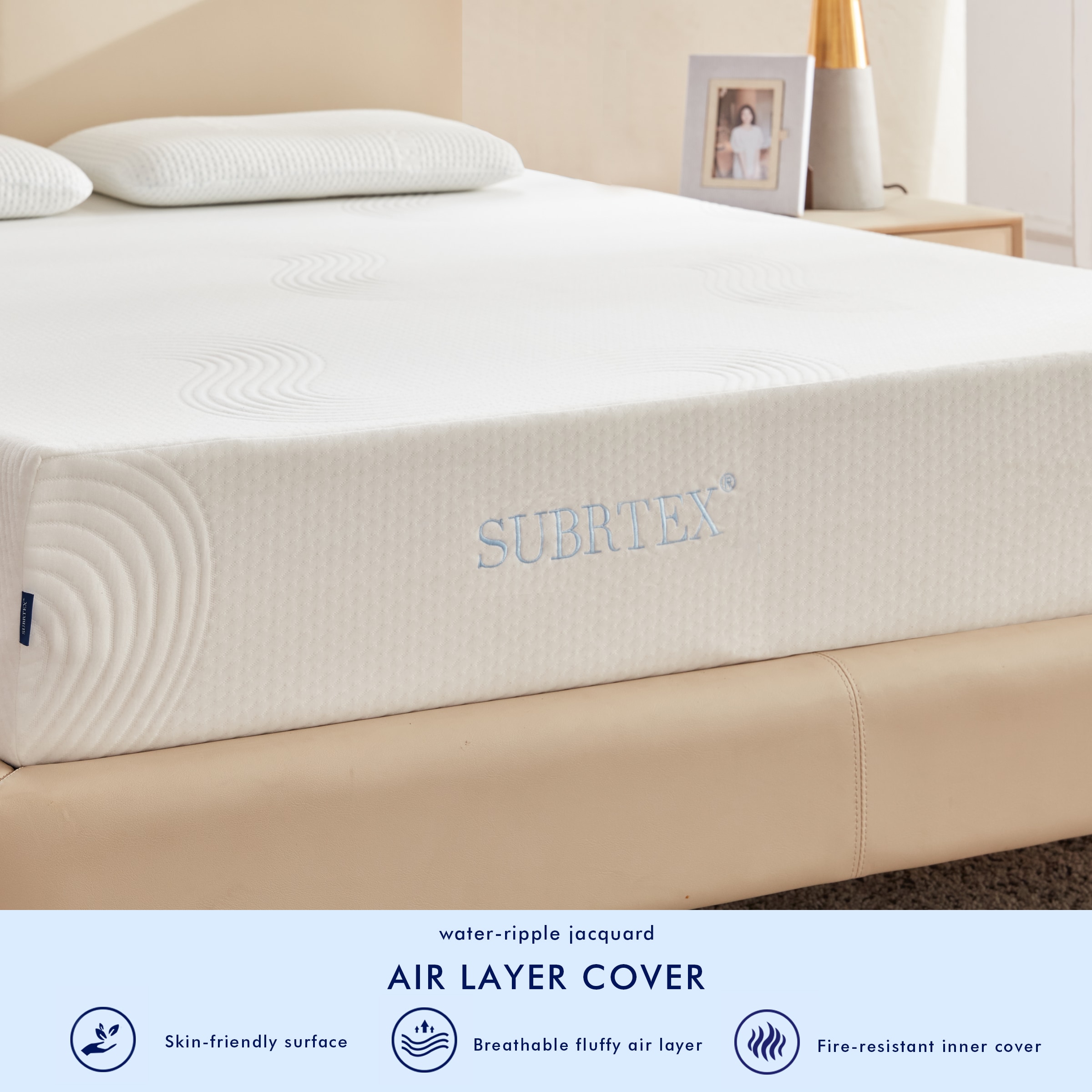 Subrtex Breathable 10-in Full Memory Foam Mattress in a Box in the ...