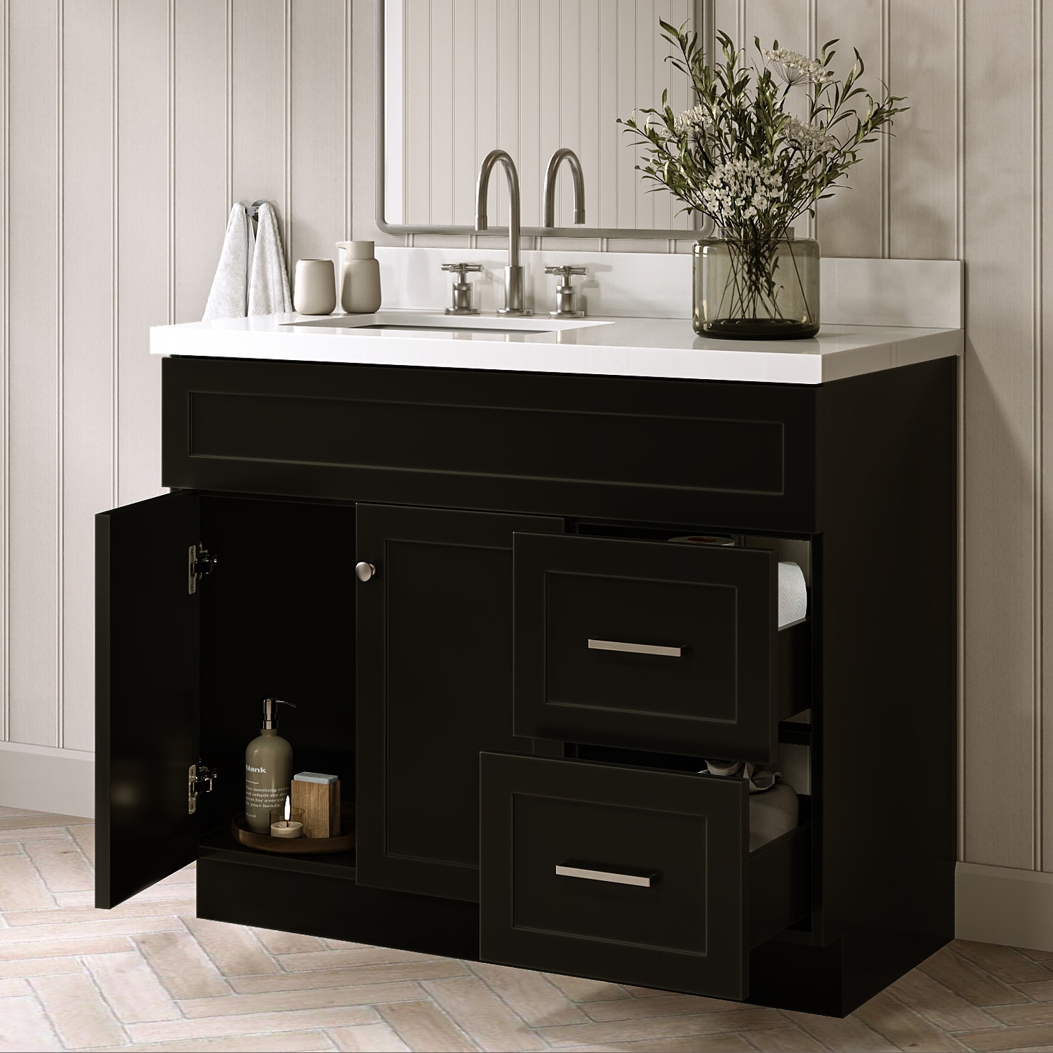 ARIEL F043SLWQRVOBLK Bath-Vanity-Combo - View #3