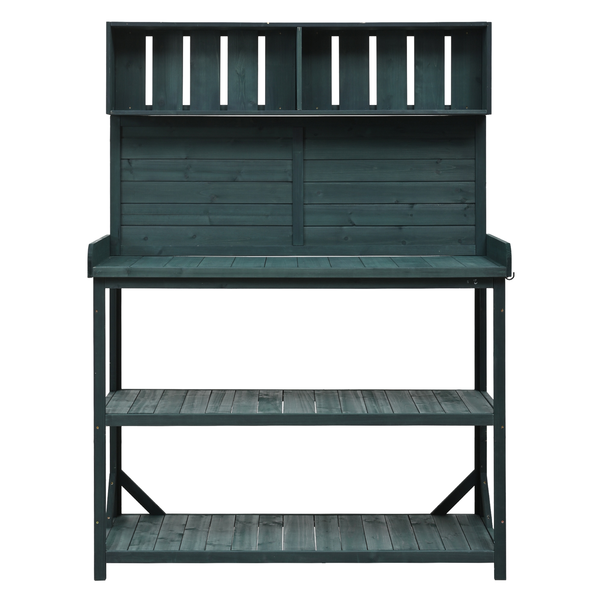 SINOFURN SYA010602GN 46.9-in x 65-in x 19.3-in Dark Green Potting Bench