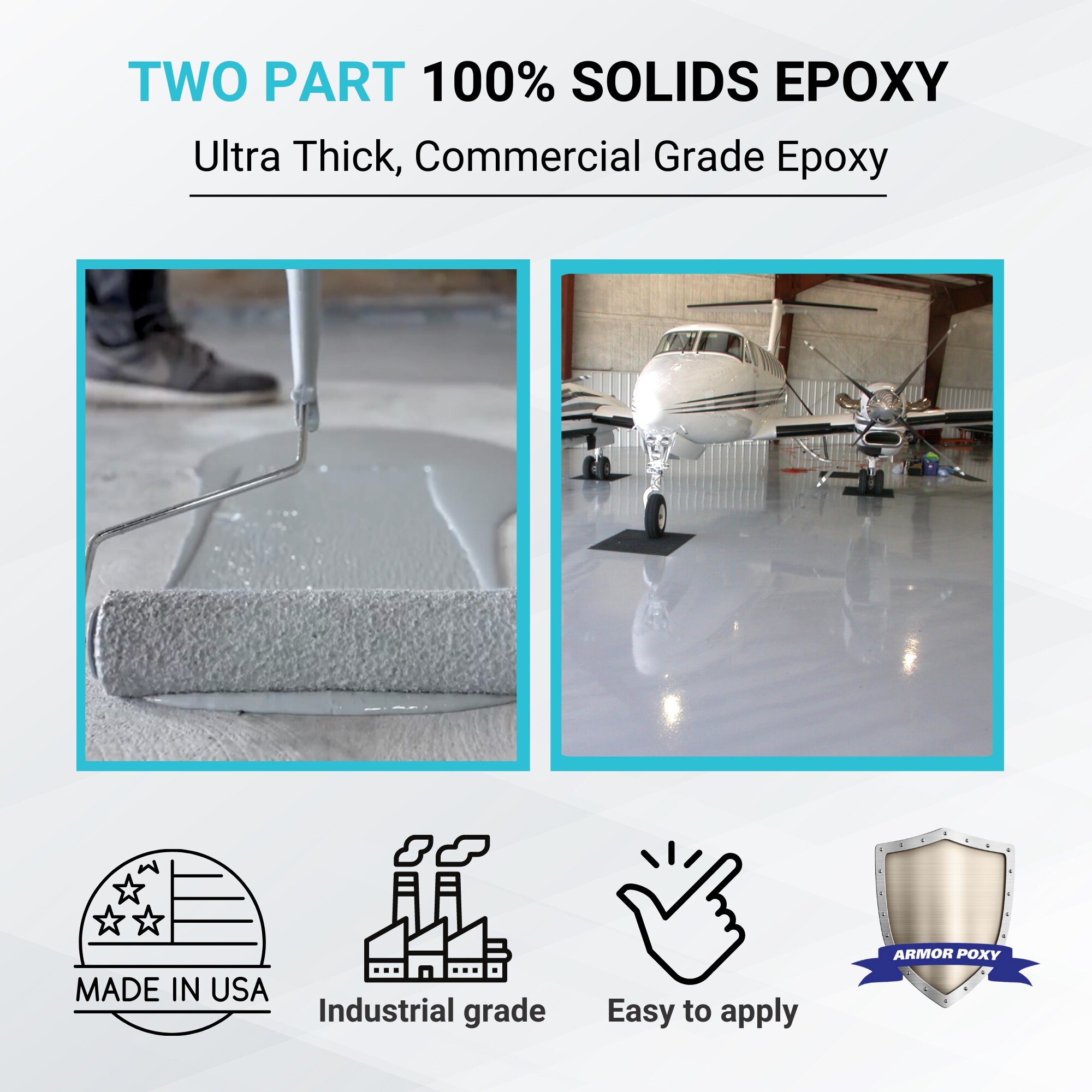 Khaki Tan Gloss Epoxy Floor Coating Kit, 1.5 Gallons