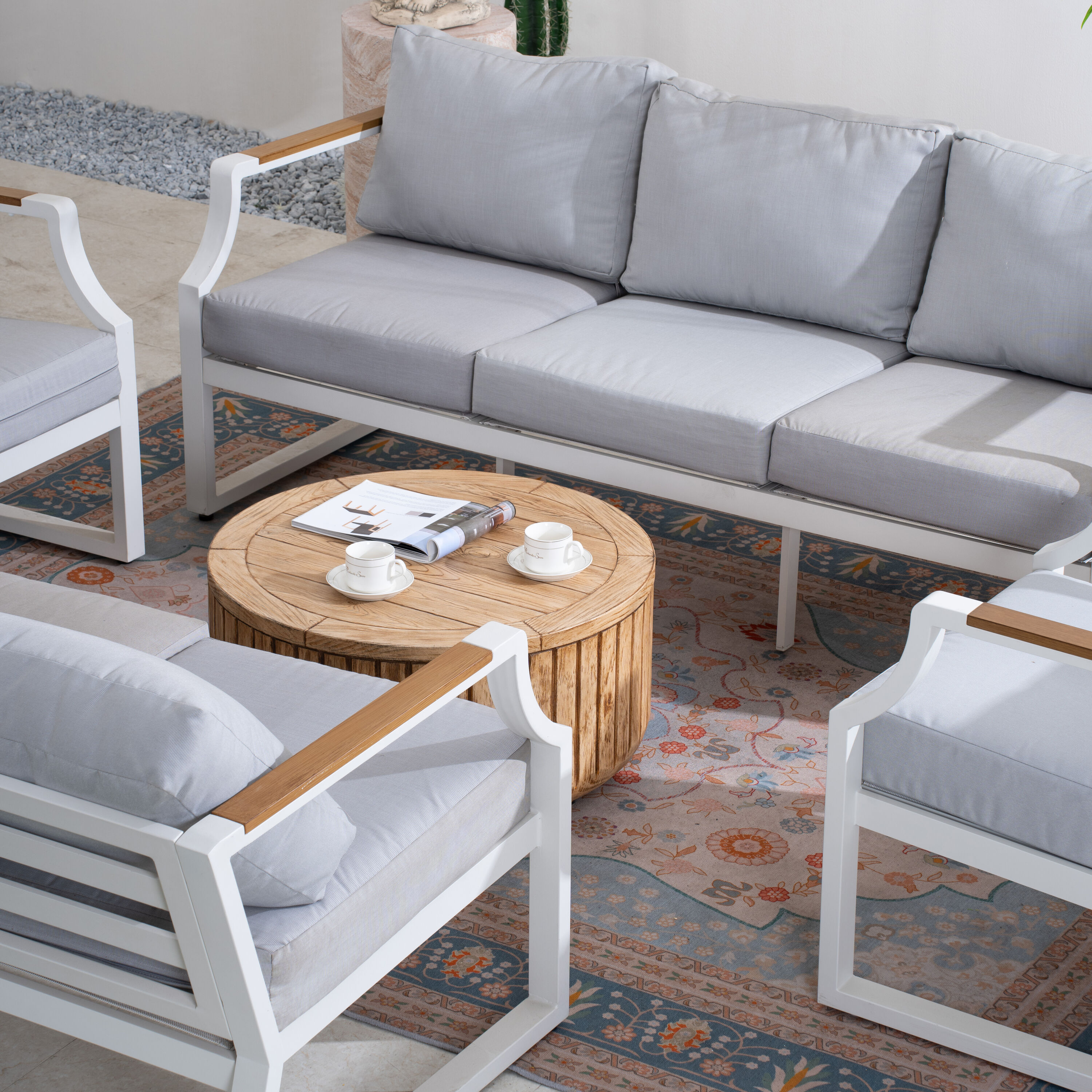 Direct Wicker DWS-2101W&24926TA Patio-Conversation-Sets - View #3