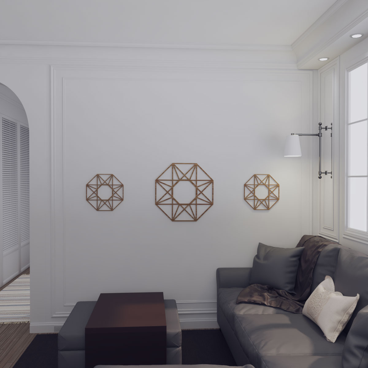 Ekena Millwork CMWP26X26X0375GDWA Ceiling-Medallions - View #10