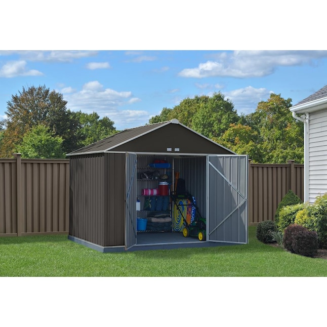 Arrow 10-ft x 8-ft EZEE Shed Galvanized Steel Storage Shed in the Metal ...
