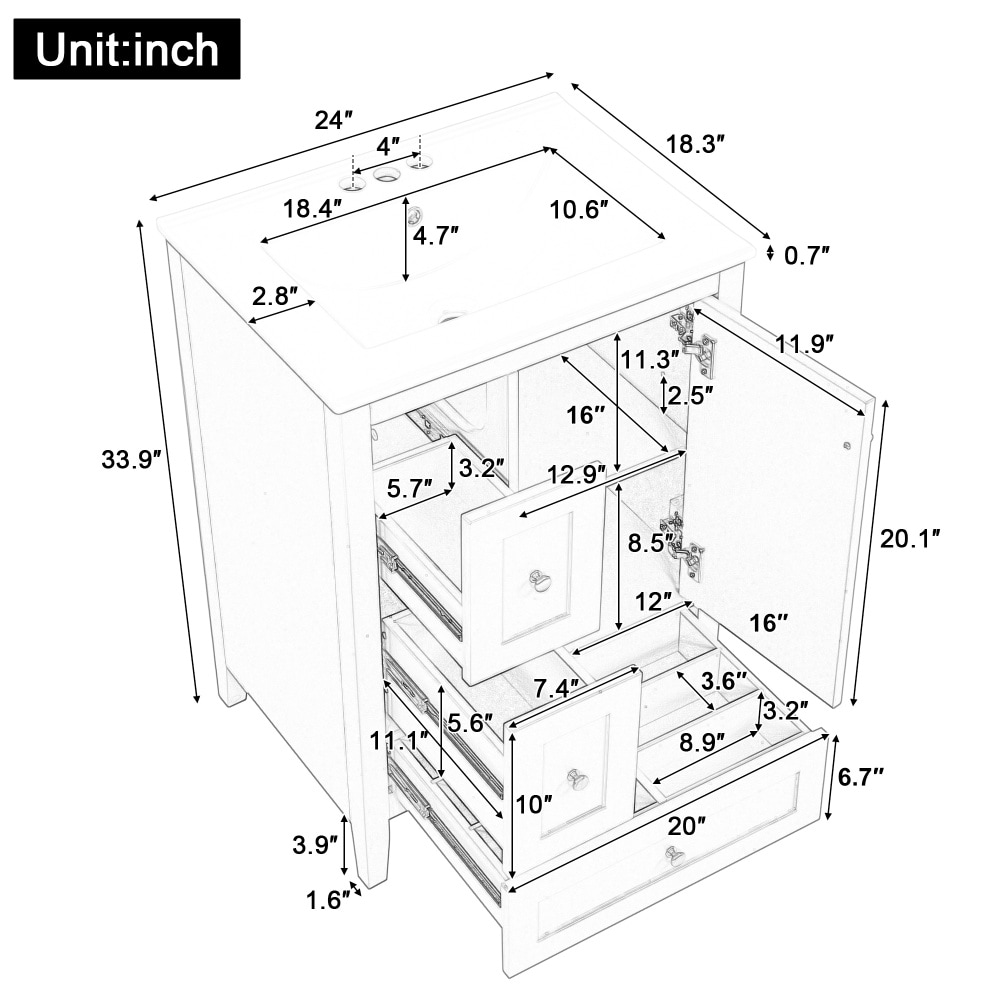 JUJABU 715VANITY-5411 Bath-Vanity-Combo - View #2