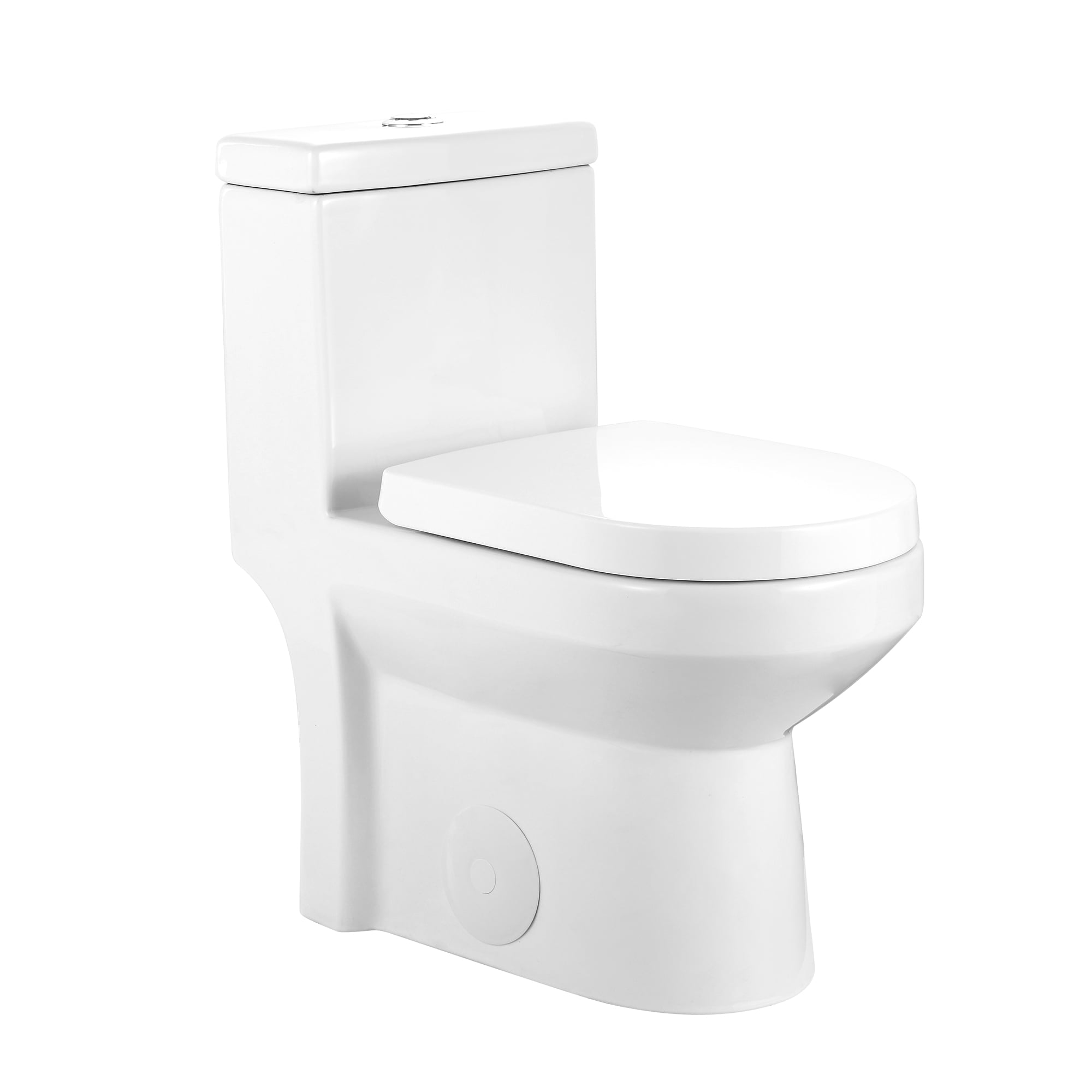 DeerValley DV-1F52812 Liberty White Round Standard height 12-in Rough-In WaterSense 1.6 GPF Dual Flush Soft Close 1-piece Toilet