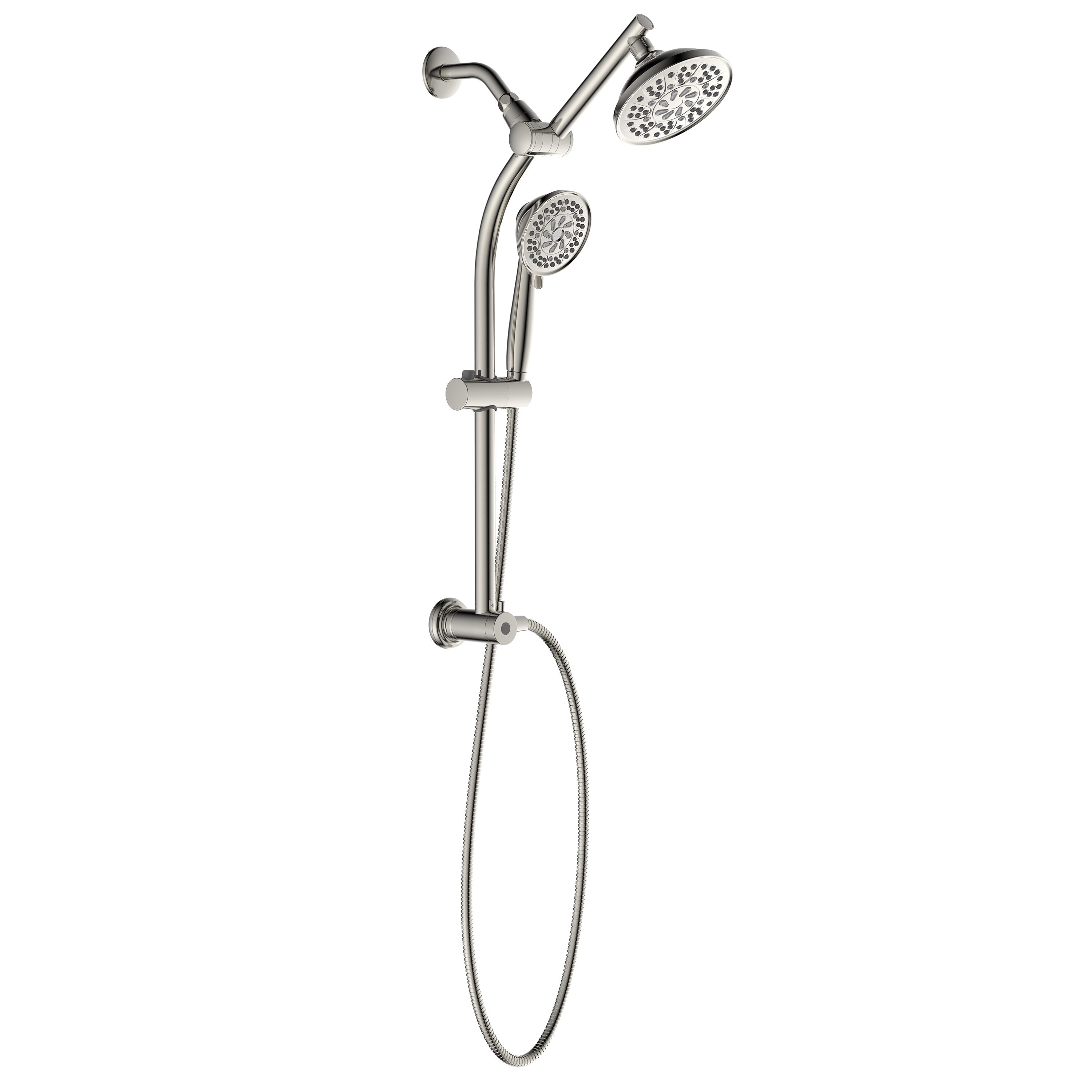 allen + roth Brushed Nickel 5.98-in Shower Faucet Bar System with 2-way ...