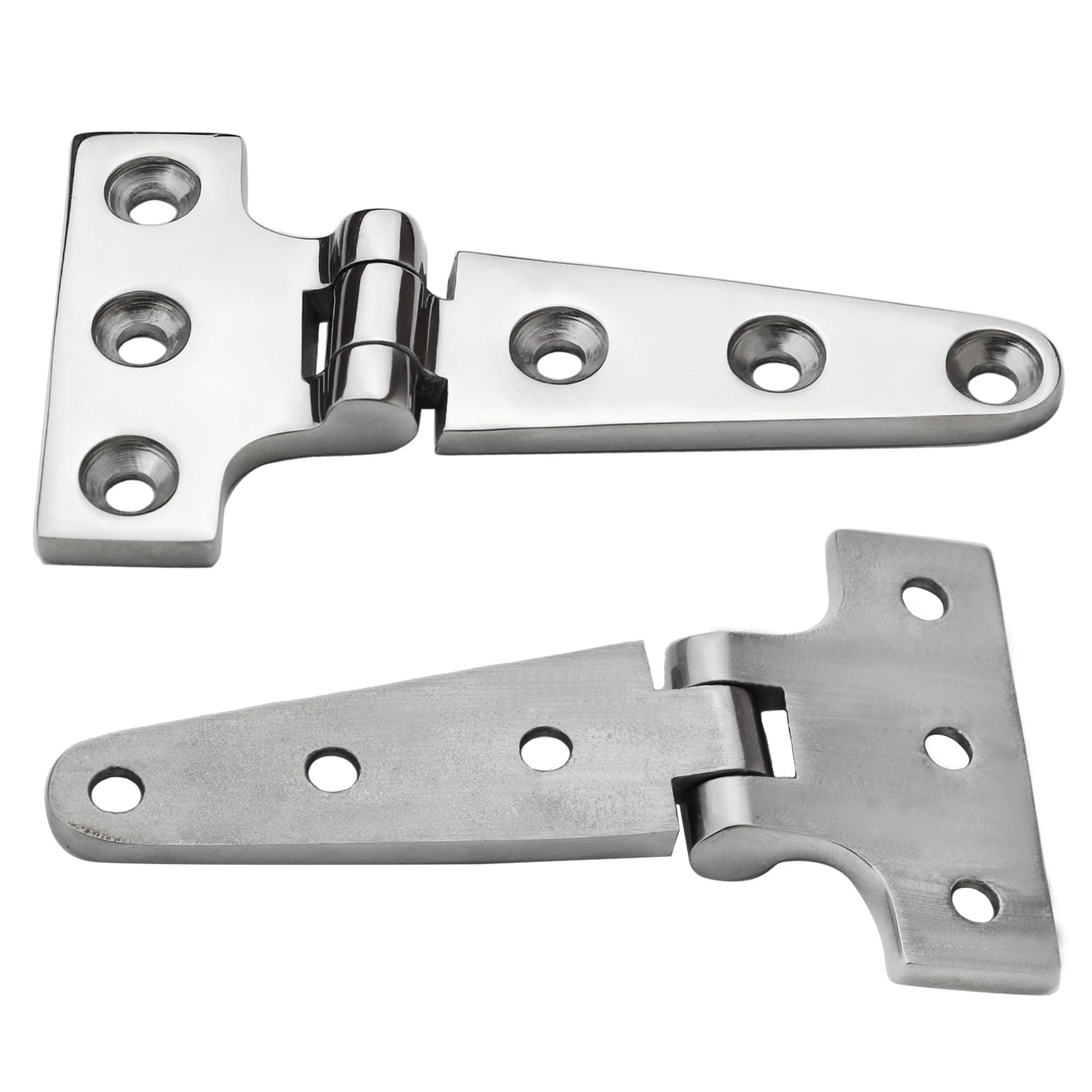 Etokfoks  marine grade 316 stainless steel T hinges set in 4 x 2 in 6 x 3 in and 8 x 4 in sizes with screws for boats RVs and sheds