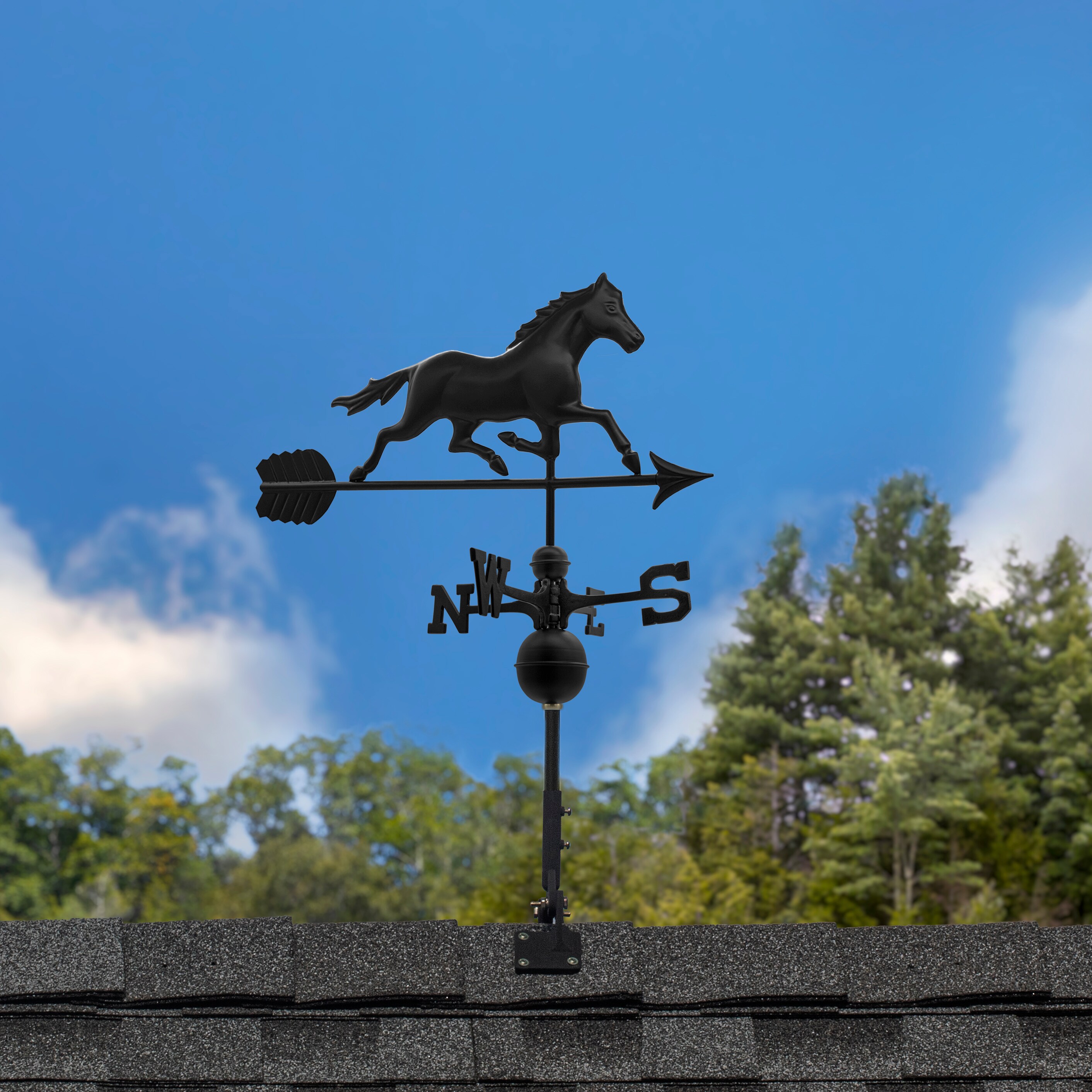 Good Directions Black Aluminum Horse Weathervane in the Weathervanes ...