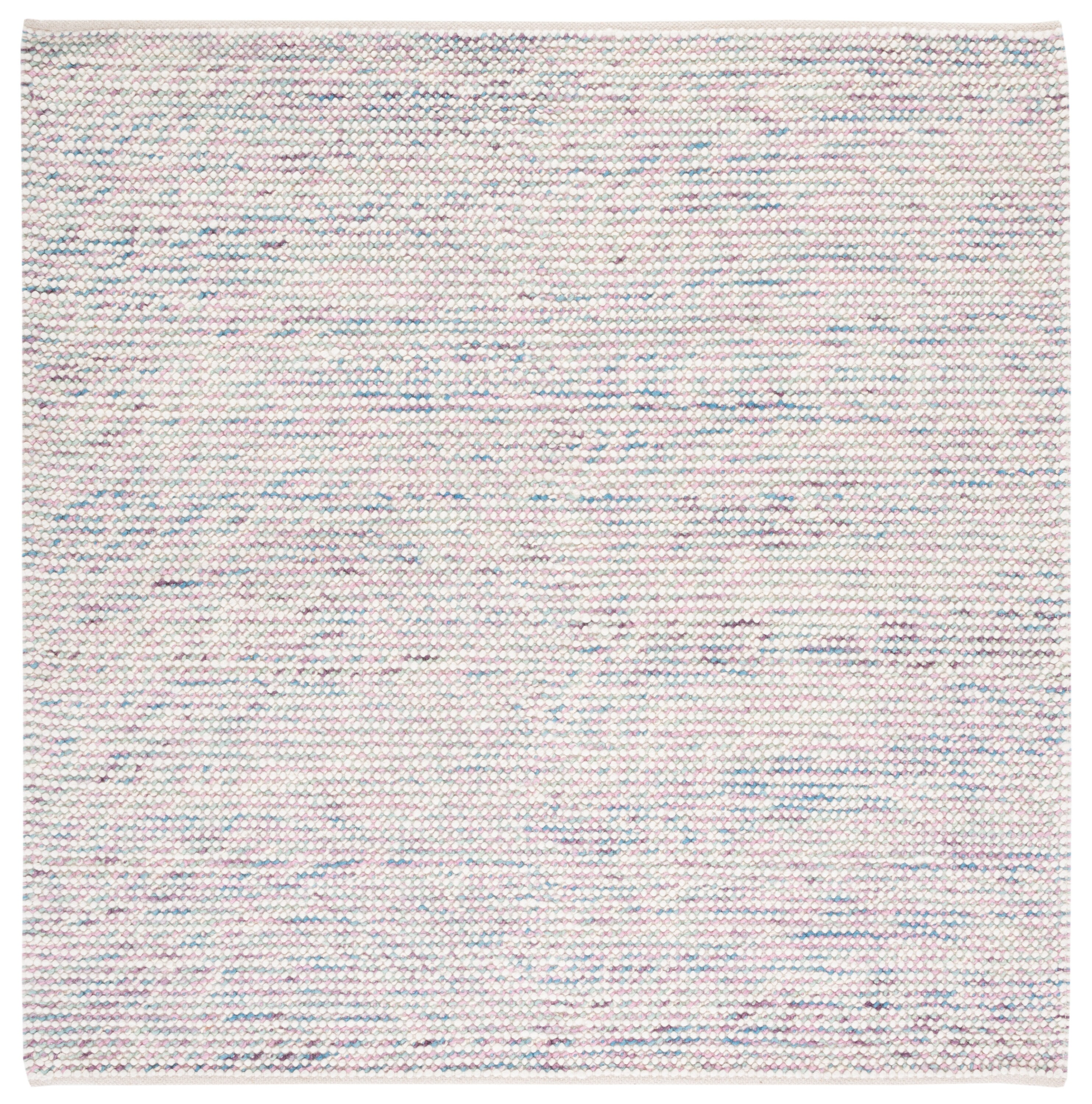 Safavieh VRM401V-6SQ Vermont Radovinka 6 x 6 (ft) Wool Ivory/Purple Square Indoor Geometric Bohemian/Eclectic Area rug