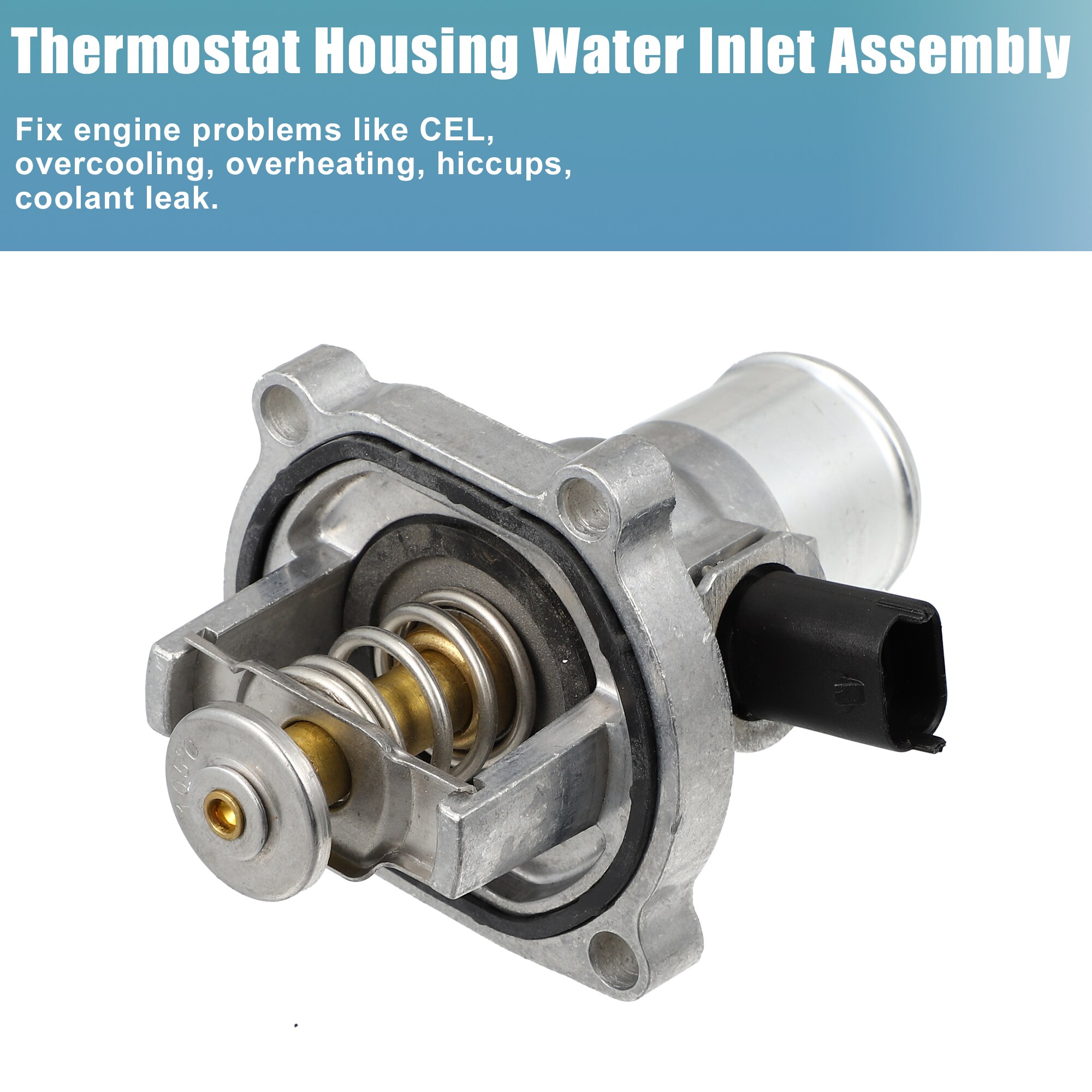 Unique Bargains 55577072 Engine Coolant Thermostat Housing Assembly for ...