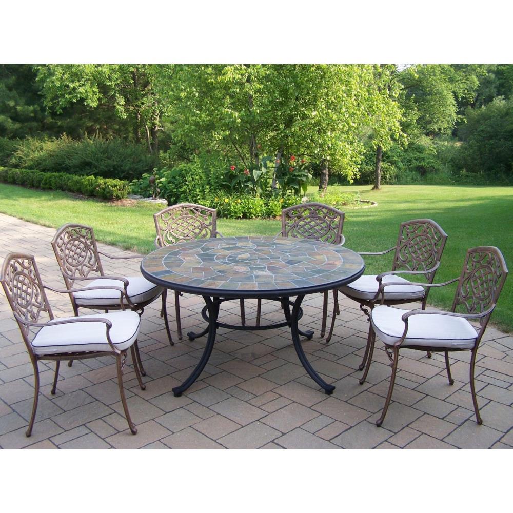 Jade Glass Mosaic Patio Table Neille Olson Mosaics Iron Accents | lupon ...