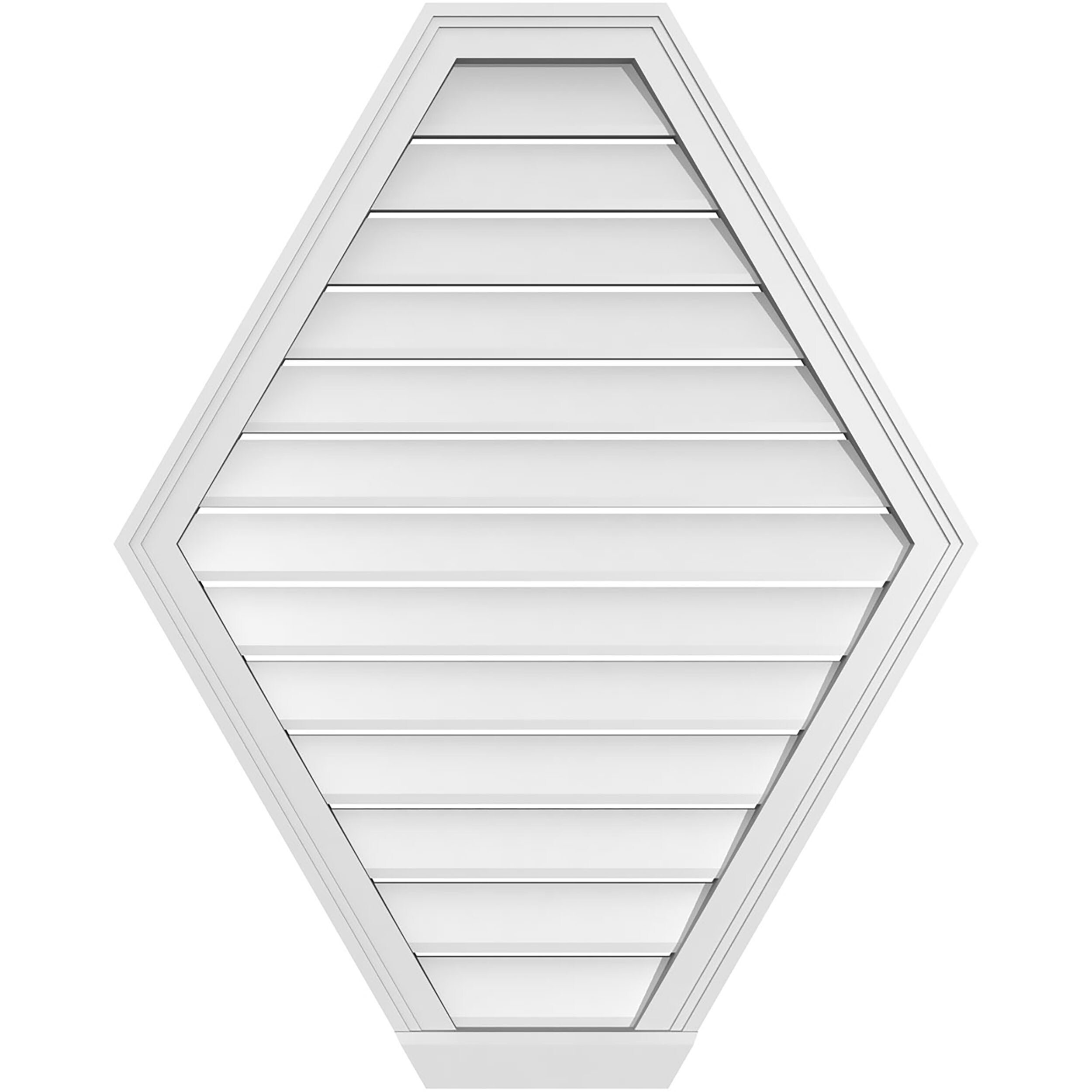 Ekena Millwork GVPHP32X4003SF 32-Inches x 40-Inches Off-white Peaked PVC Gable Louver Vent