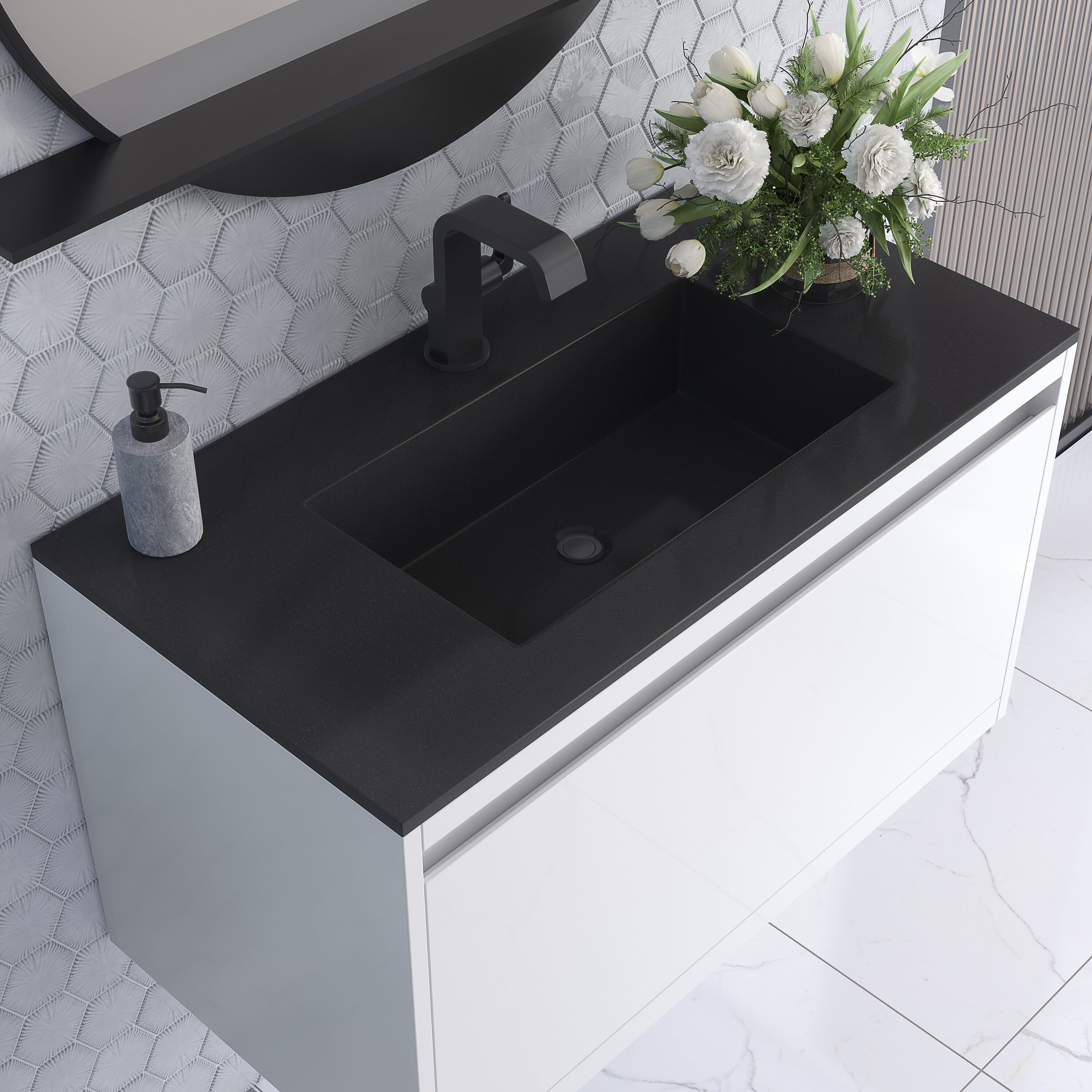 James Martin Vanities 805-V35.4-GW-MB-CH Bath-Vanity-Combo - View #6