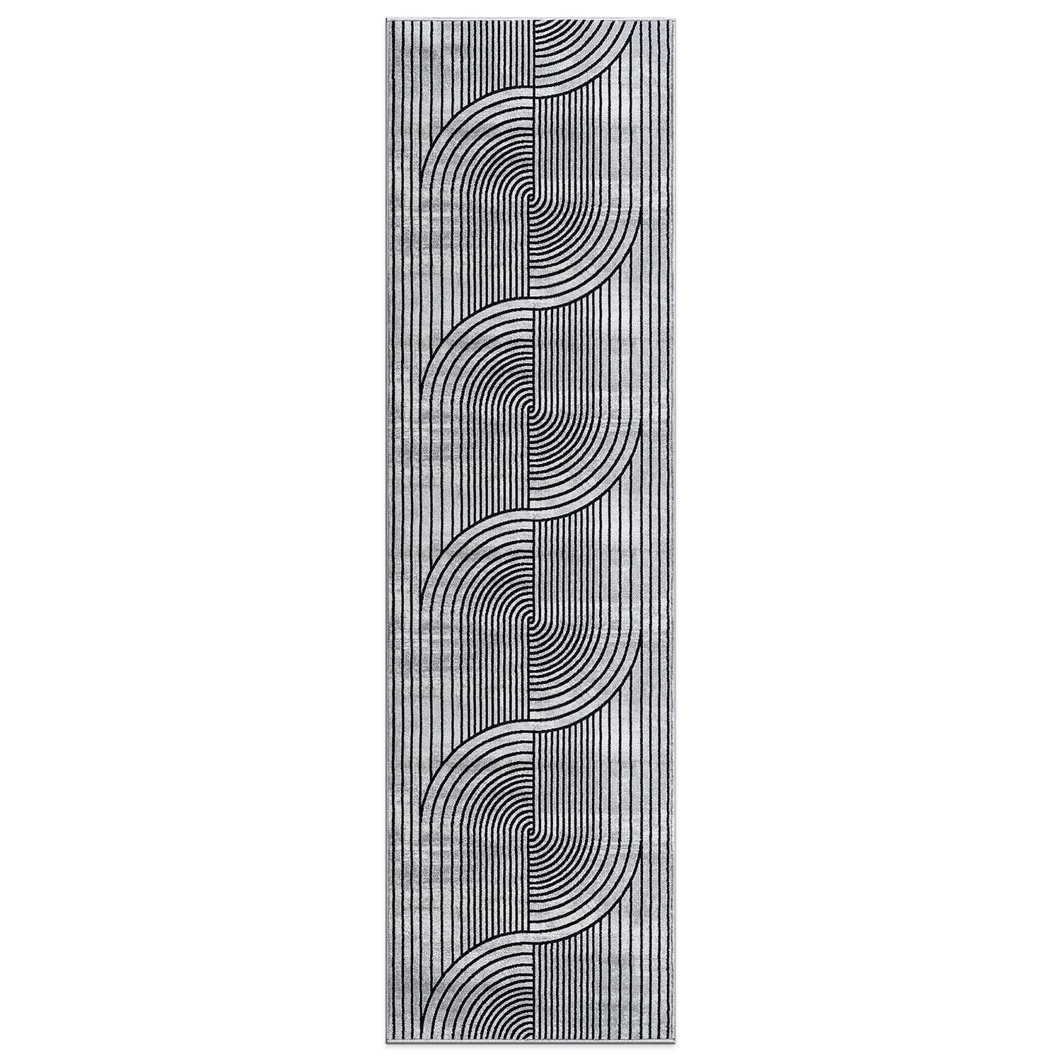 World Rug Gallery WR33GRAY2X7 Kensley 2 x 7 (ft) Flatweave Gray Rectangular Indoor Geometric Global Pet Friendly Runner rug