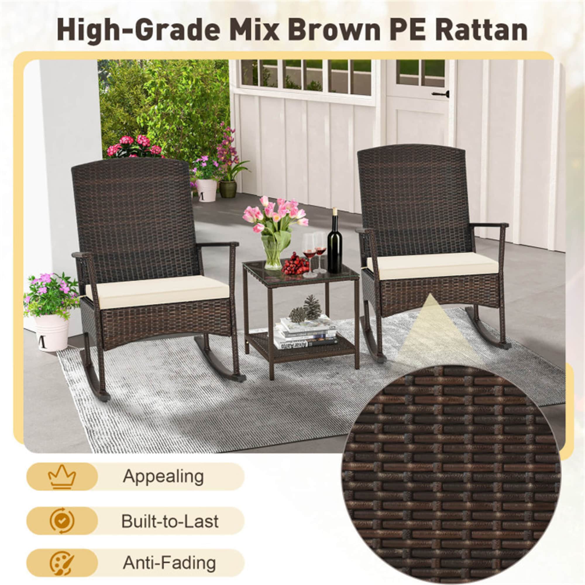 BABOOM BOM-71631WH-OR Patio-Conversation-Sets - View #6